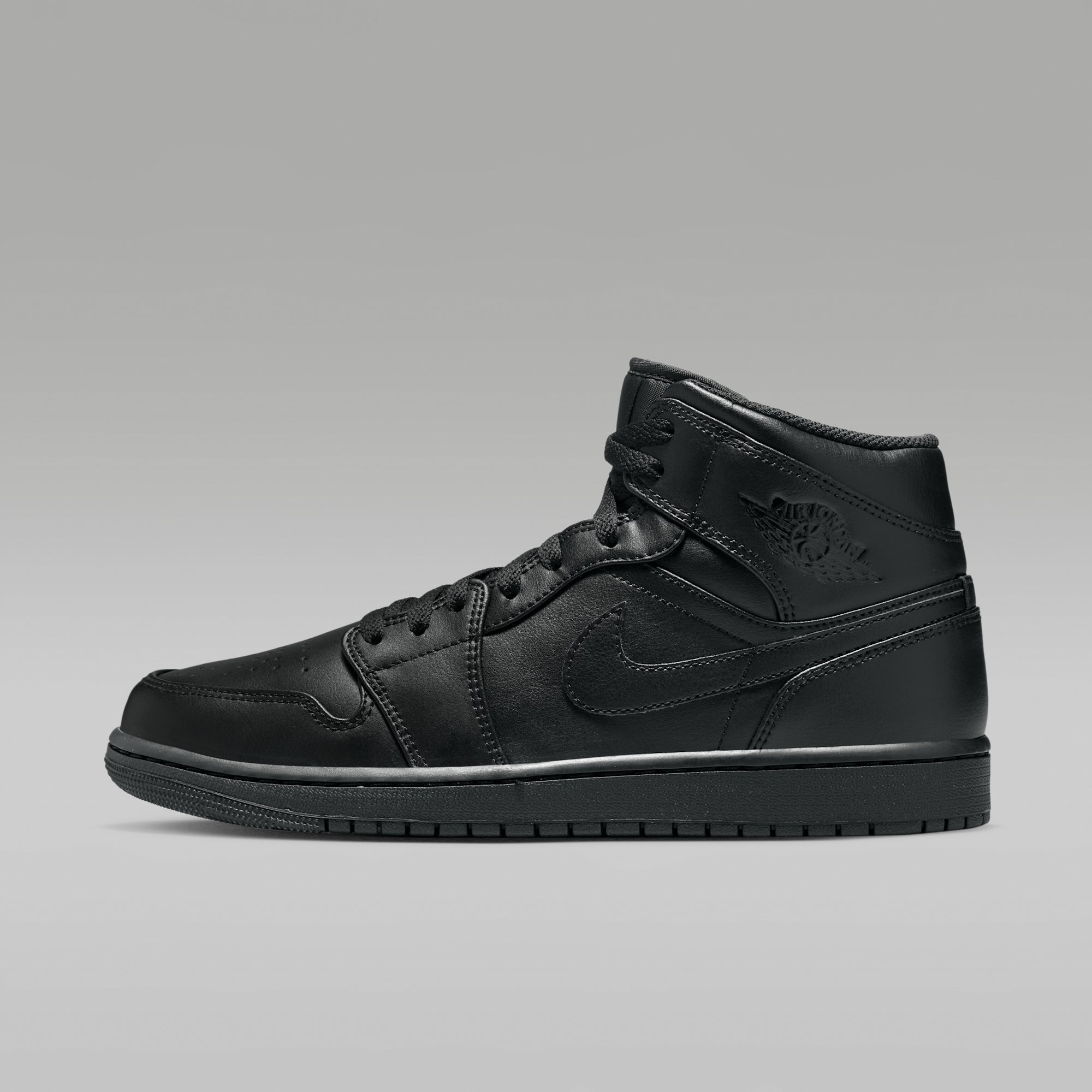 Air Jordan 1 Mid - Μαύρο/Μαύρο/Μαύρο - 1