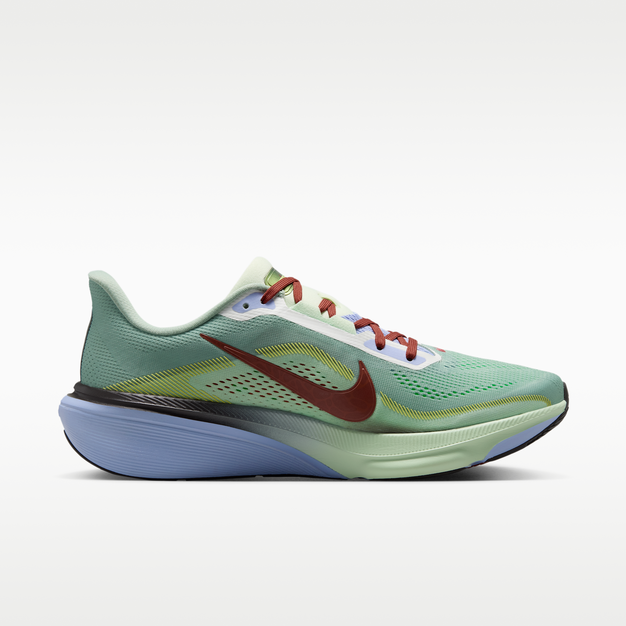 Nike Pegasus 42 - Steam/Frosted Spruce/Purple Fade/Rugged Orange - 3