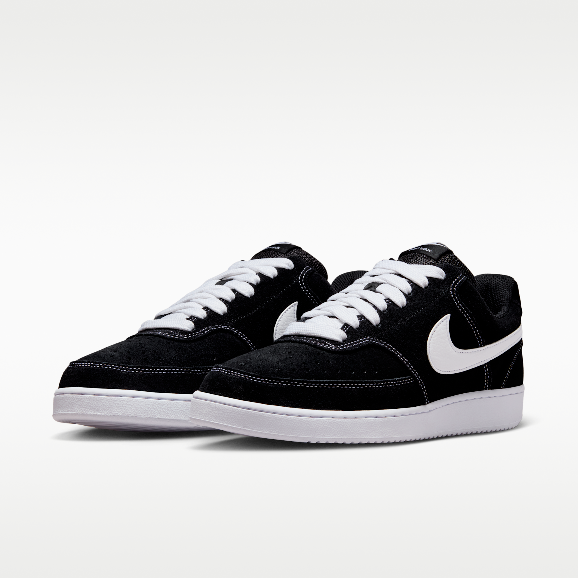 Nike Court Vision Low FL - Μαύρο/Λευκό - 5