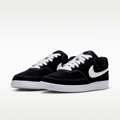 Nike Court Vision Low FL - Μαύρο/Λευκό - 5
