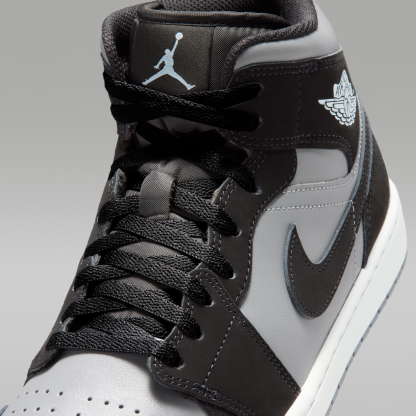 Air Jordan 1 Mid - Μαύρο/Cool Grey/Light Armory Blue/Μαύρο - 7