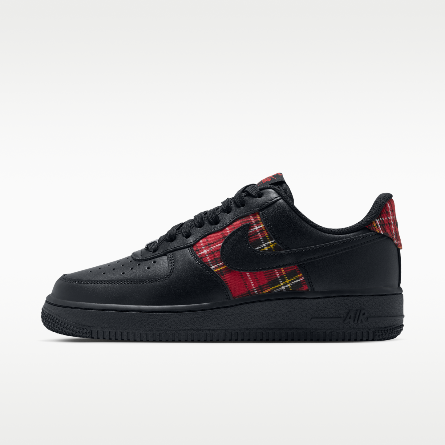 Nike Air Force 1 '07 "Plaid" - Μαύρο/Tough Red/Λευκό/Μαύρο - 1