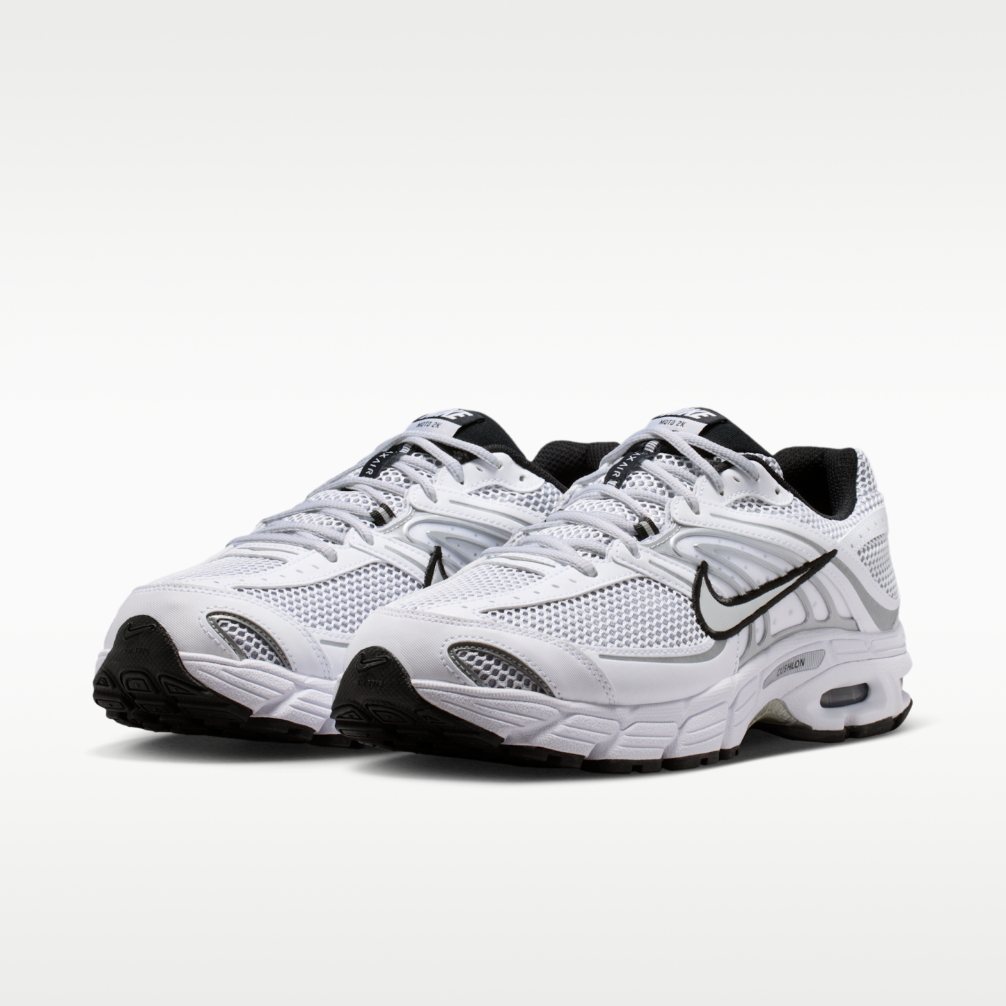 Nike Air Max Moto 2K - Λευκό/Μαύρο/Wolf Grey/Metallic Silver - 5