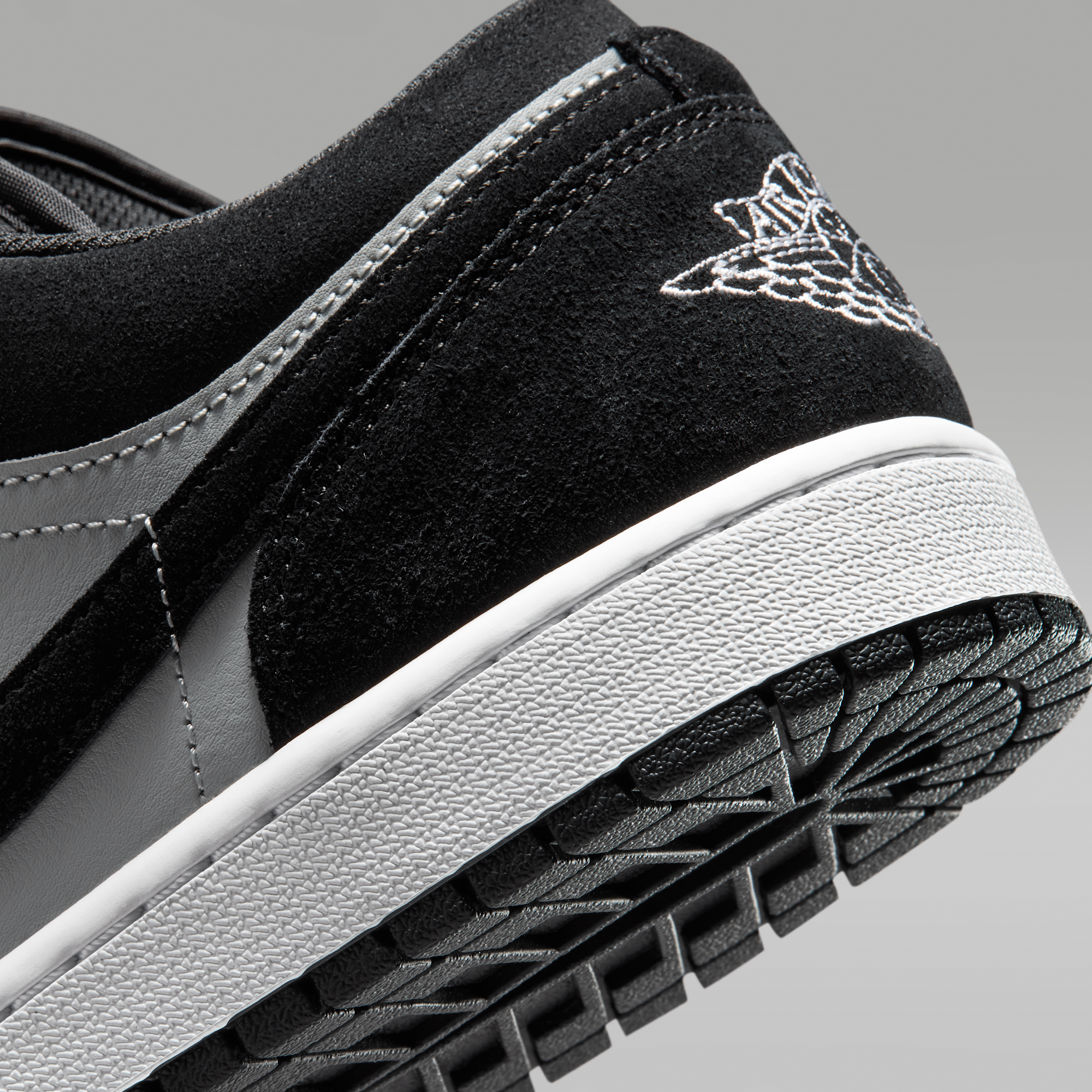 Air Jordan 1 Low - Μαύρο/Light Smoke Grey/Λευκό - 8