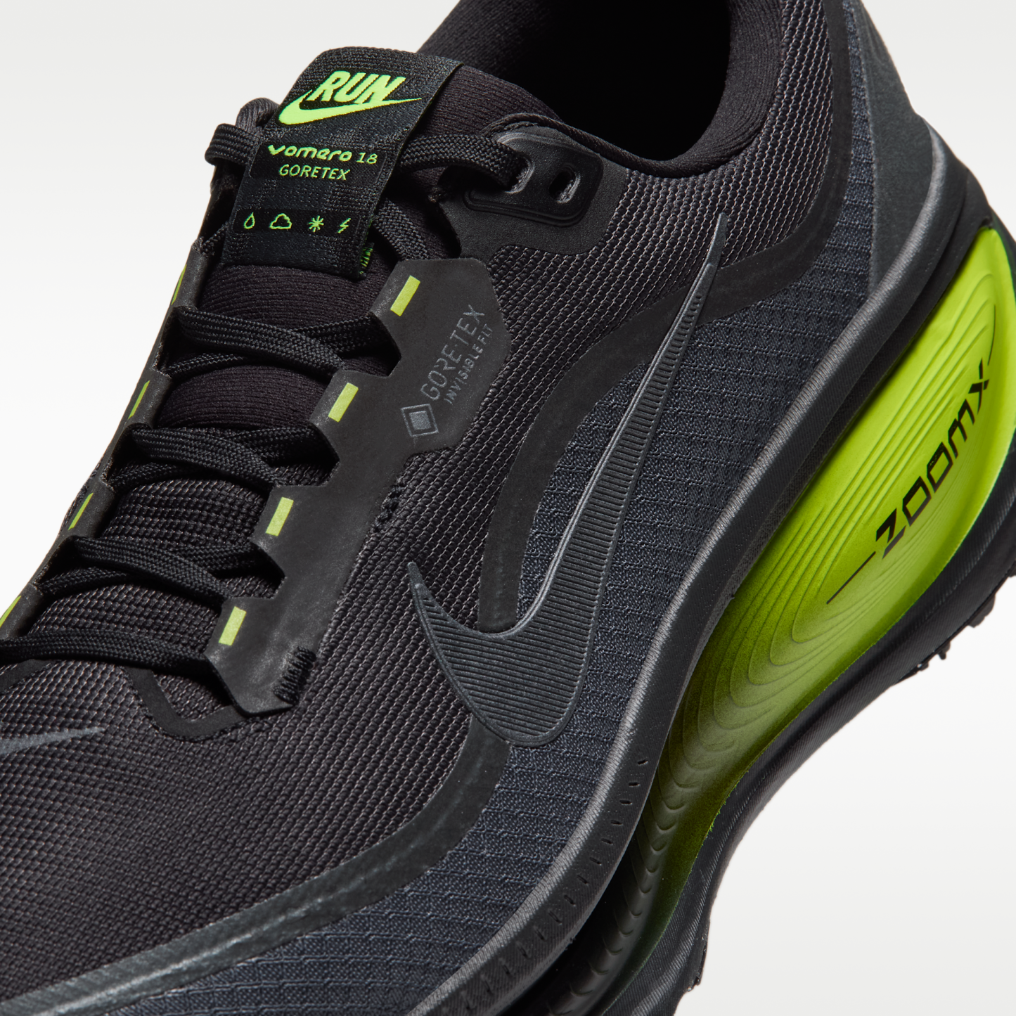 Nike Vomero 18 GORE-TEX - Anthracite/Lemon Venom/Μαύρο - 7