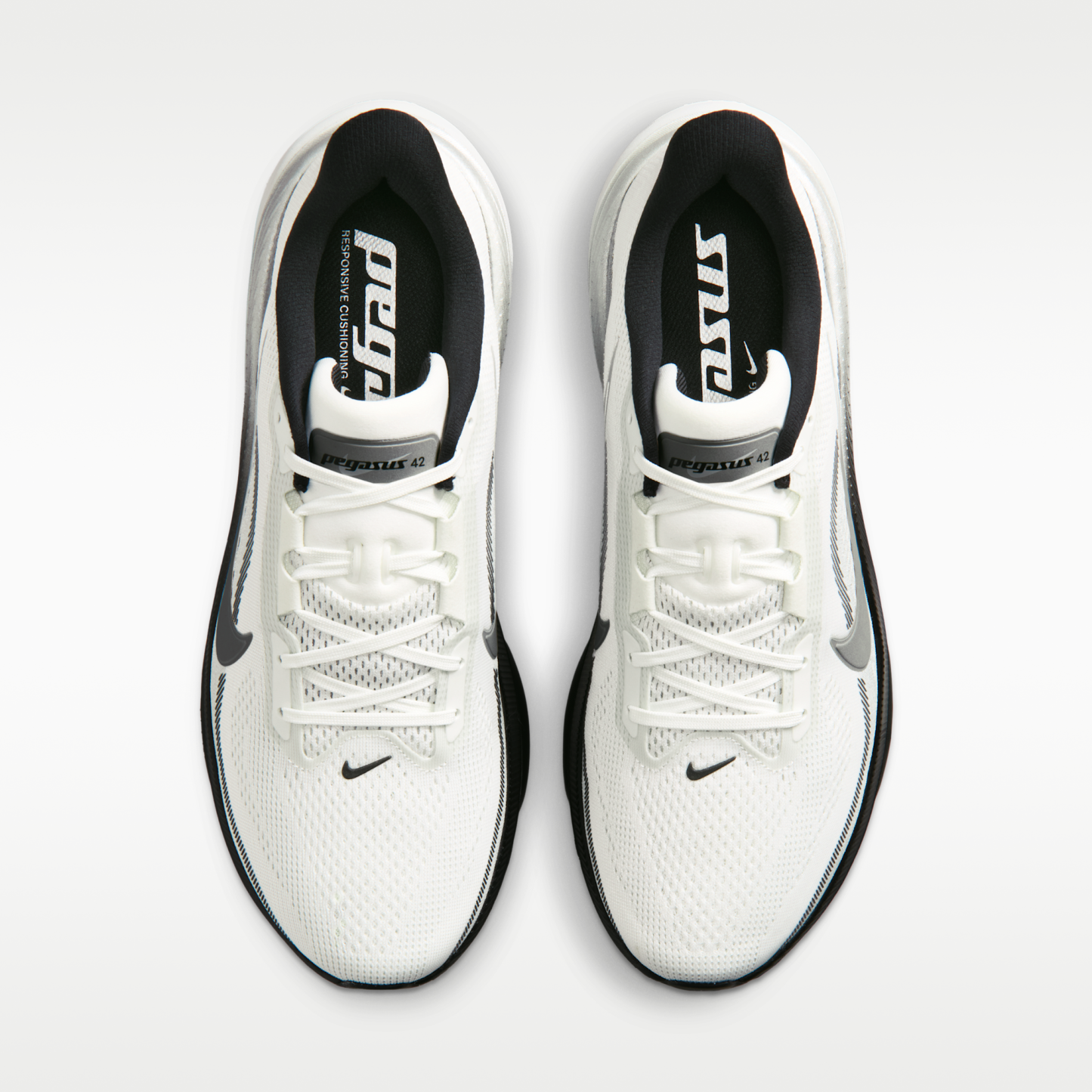 Nike Pegasus 42 - Summit White/Photon Dust/Μαύρο/Metallic Silver - 4