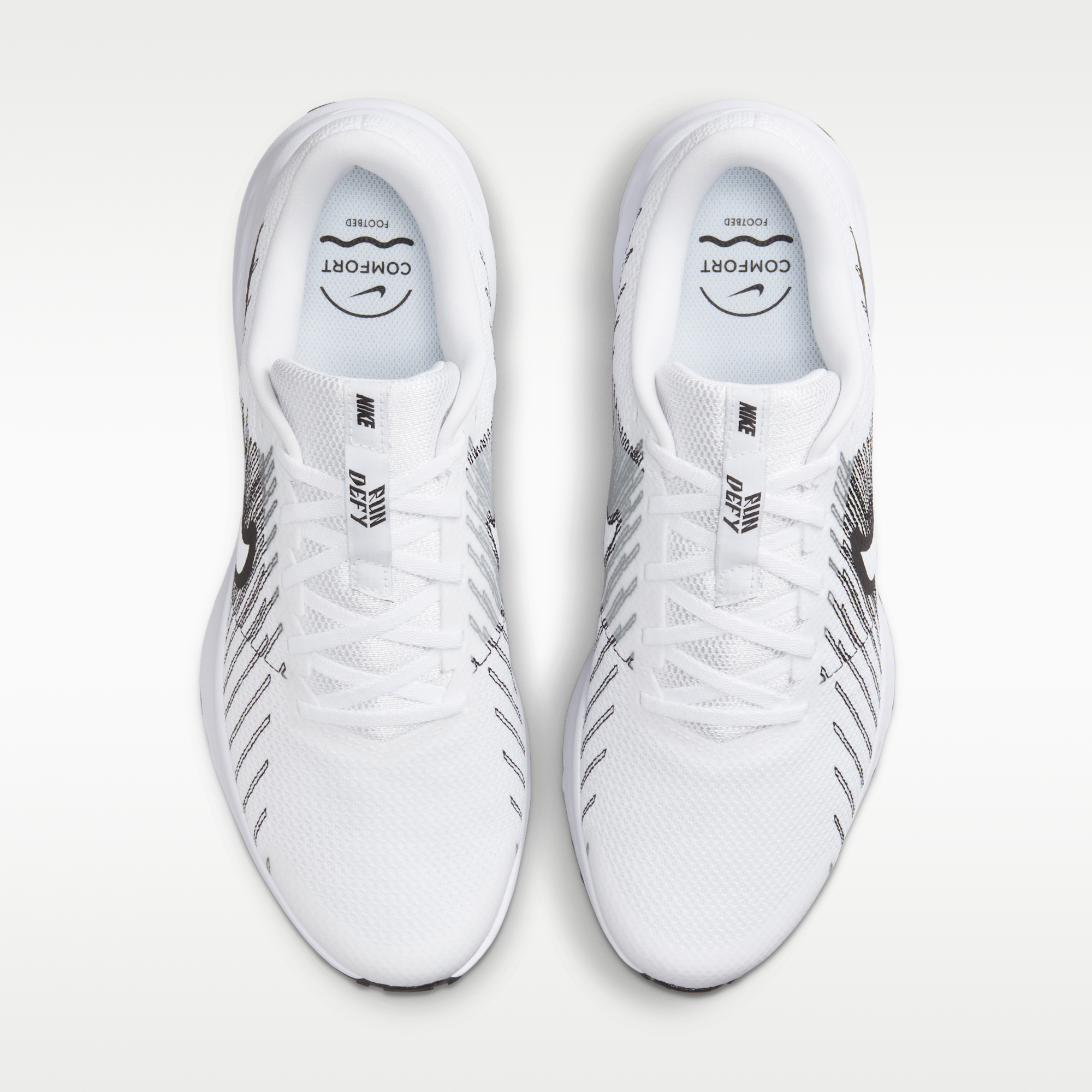 Nike Run Defy - Λευκό/Μαύρο - 4