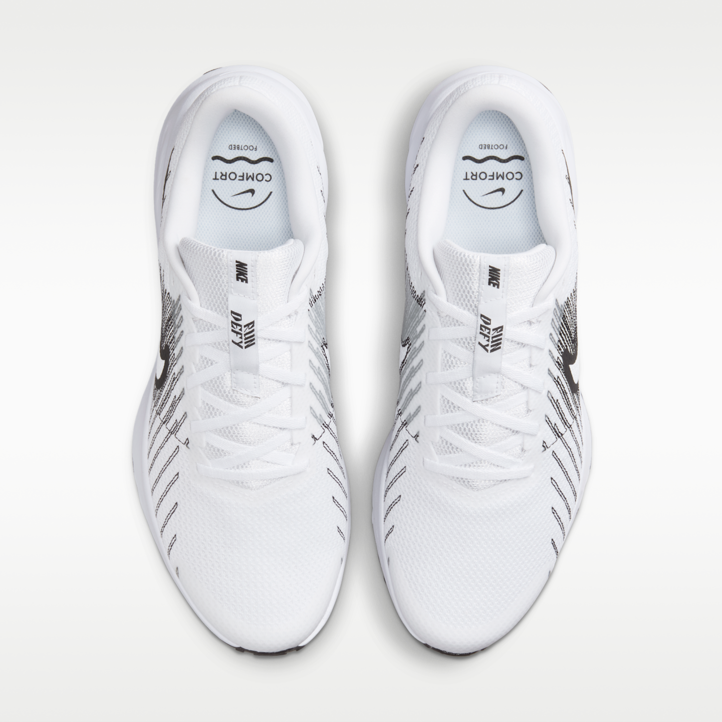 Nike Run Defy - Λευκό/Μαύρο - 4
