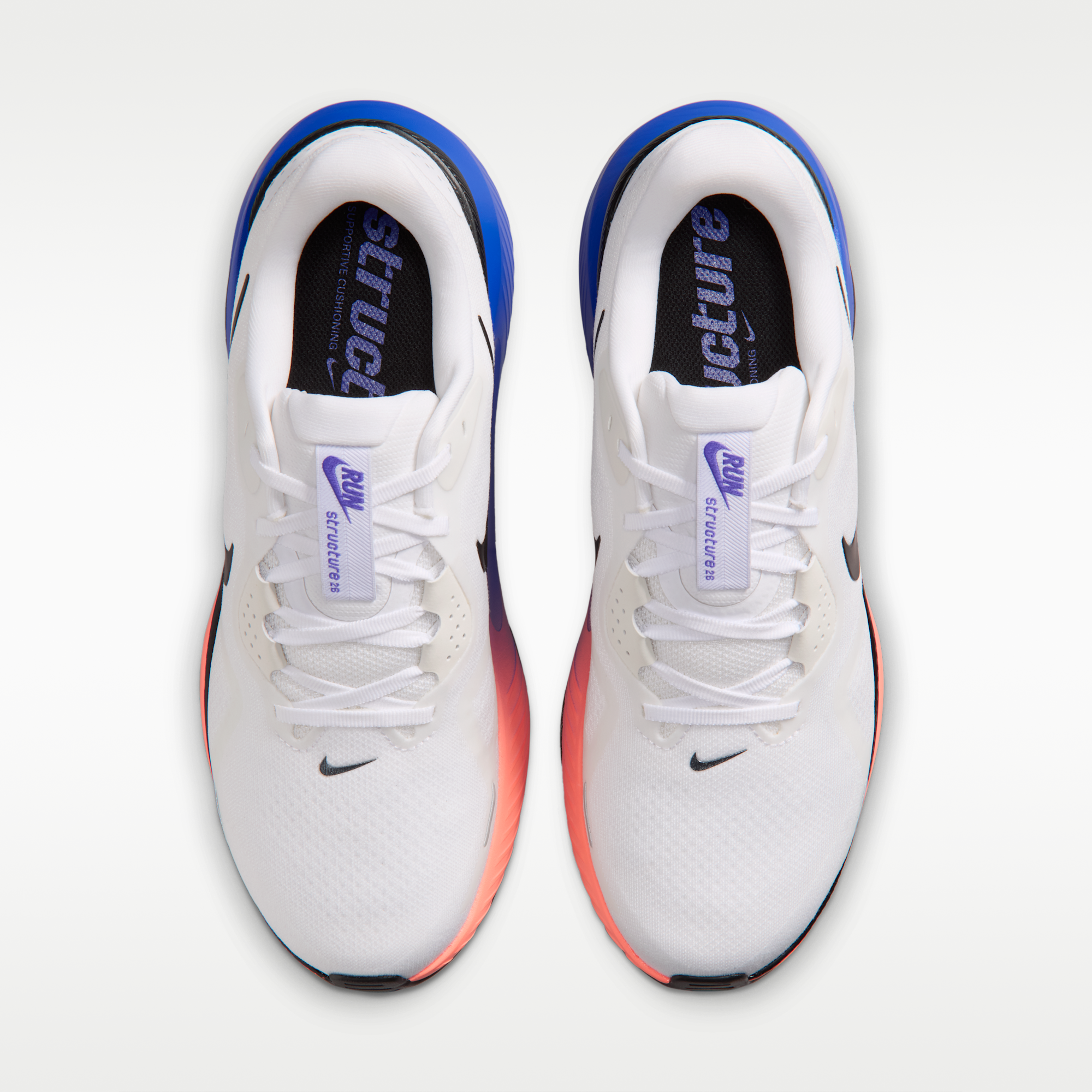 Nike Structure 26 - Λευκό/Atomic Pink/Racer Blue/Μαύρο - 4