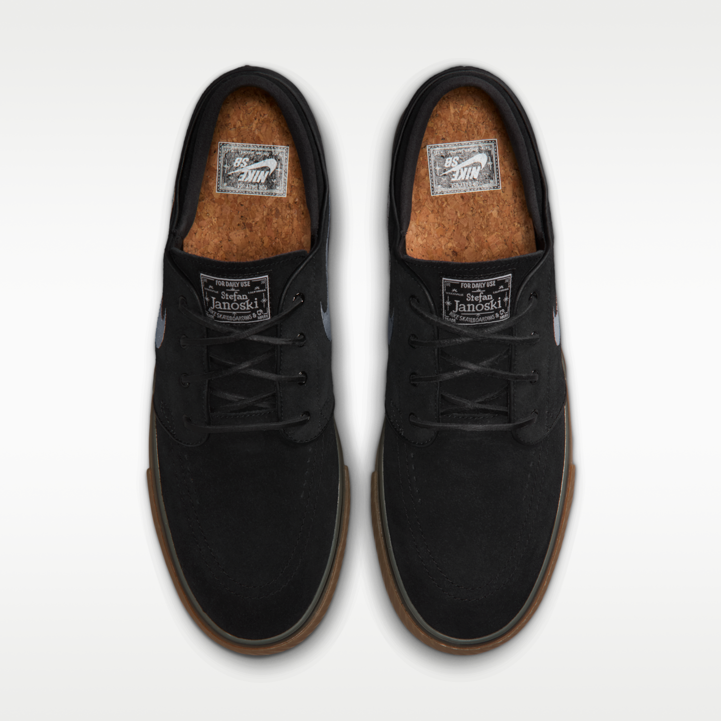 Nike SB Zoom Janoski OG+ - Μαύρο/Μαύρο/Gum Light Brown/Λευκό - 4