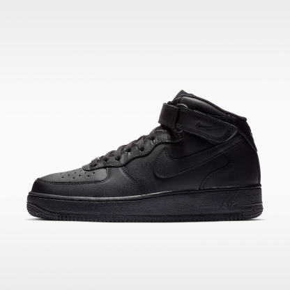 Nike Air Force 1 Mid '07 - Μαύρο/Μαύρο - 1