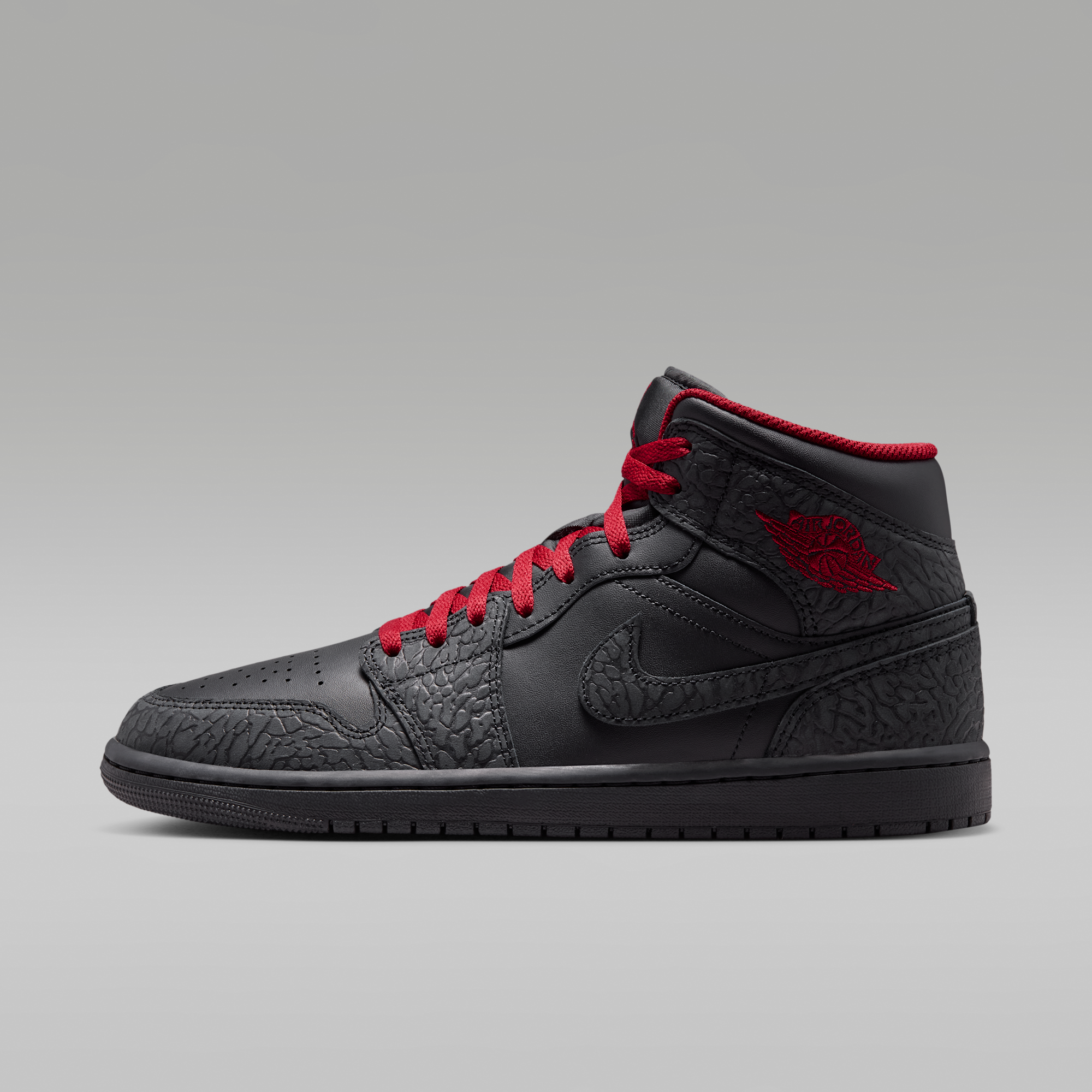 Air Jordan 1 Mid SE - Μαύρο/Μαύρο/Tough Red - 1