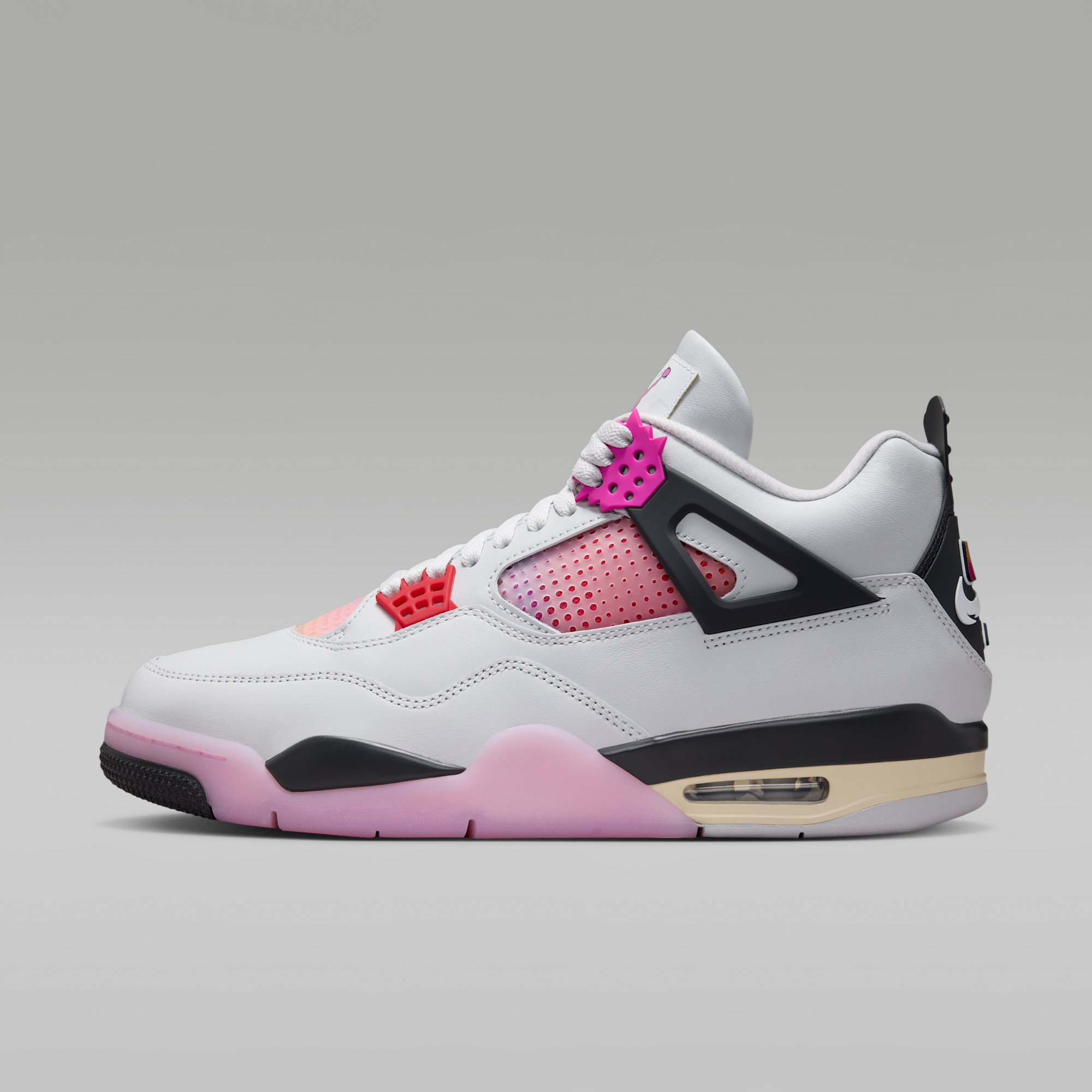 Air Jordan 4 Retro "Comic" - Off White/Anthracite/Fire Pink - 1