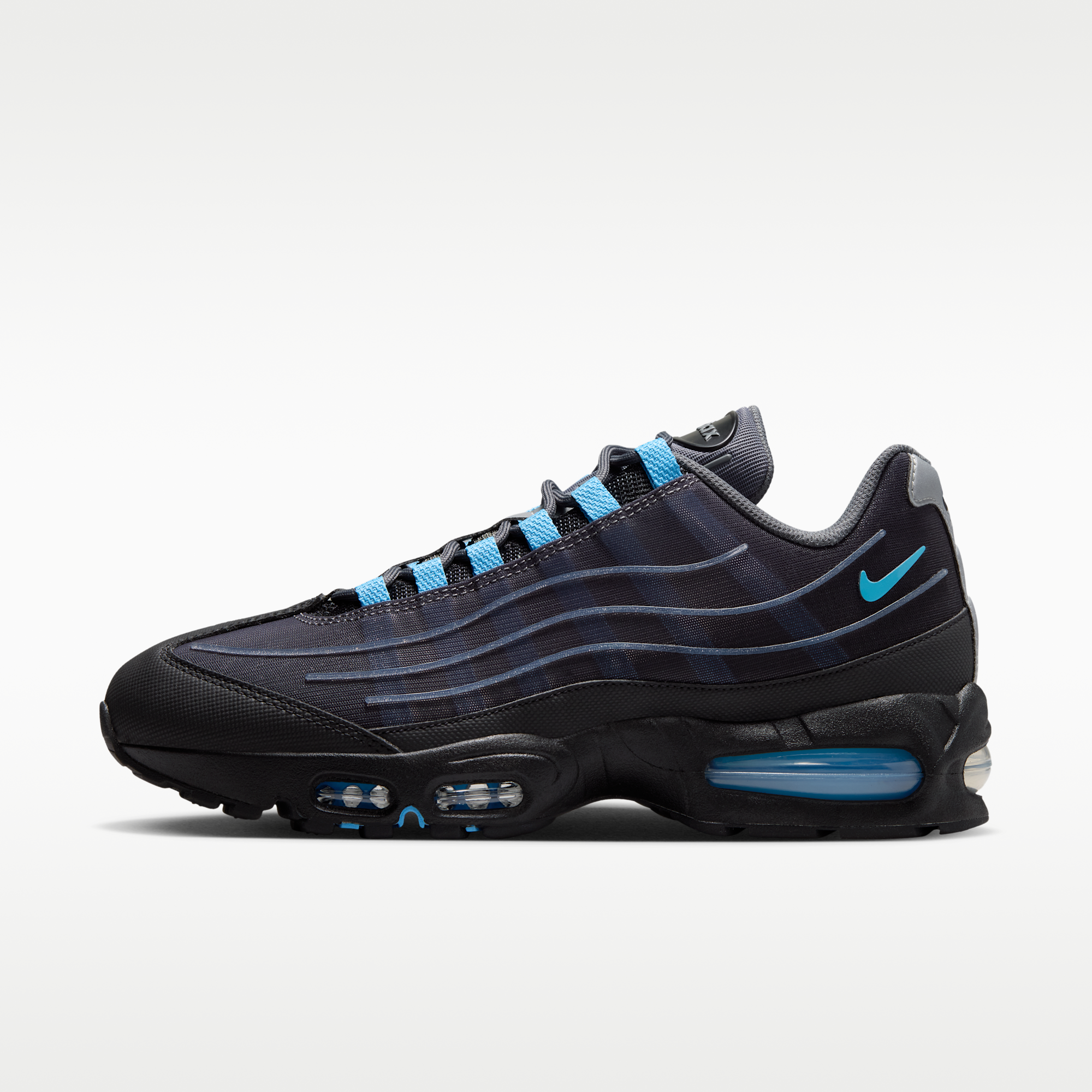 Nike Air Max 95 Big Bubble Tech - Μαύρο/Iron Grey/Metallic Silver/University Blue - 1