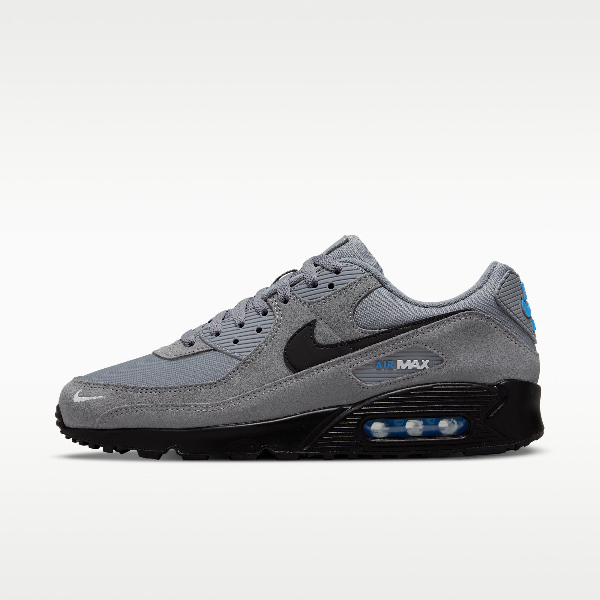 Nike Air Max 90 - Smoke Grey/Light Photo Blue/Metallic Silver/Μαύρο - 1