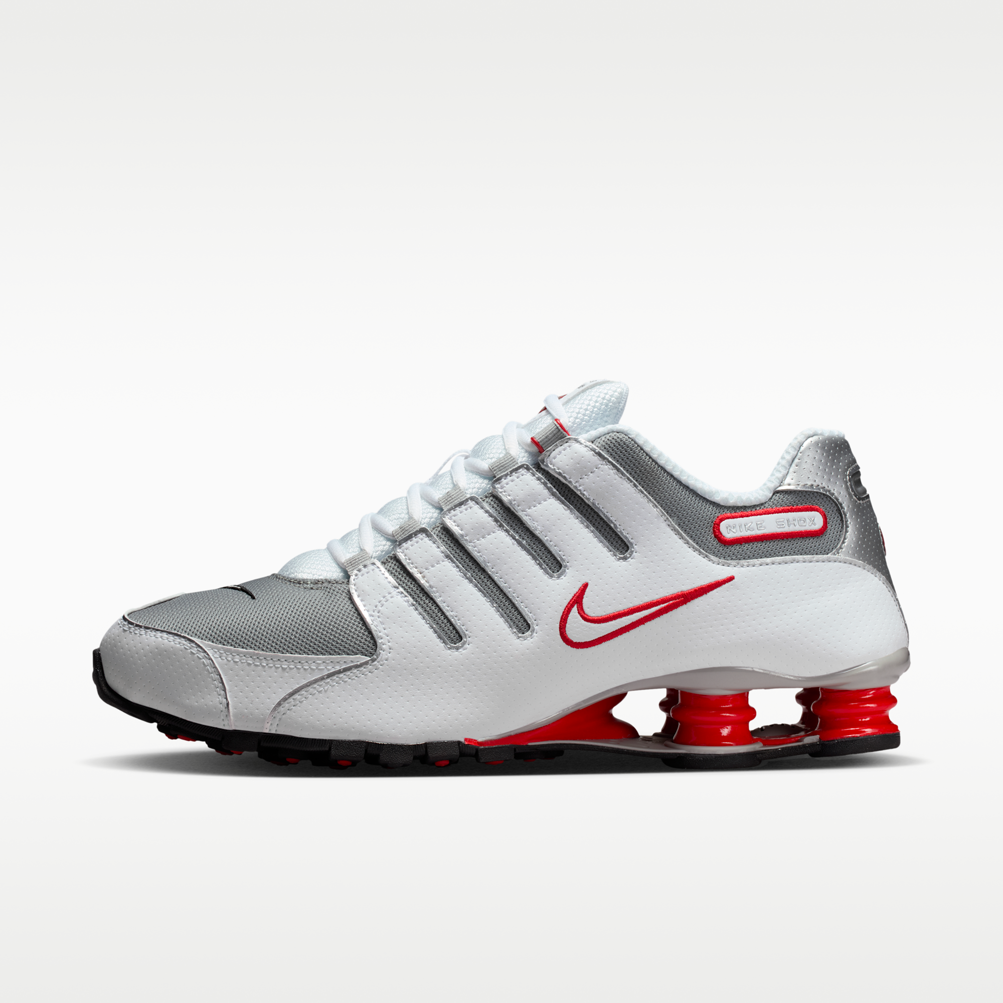 Nike Shox NZ - Λευκό/Sport Red/Cool Grey/Metallic Silver - 1
