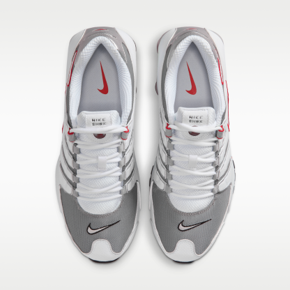 Nike Shox NZ - Λευκό/Sport Red/Cool Grey/Metallic Silver - 4
