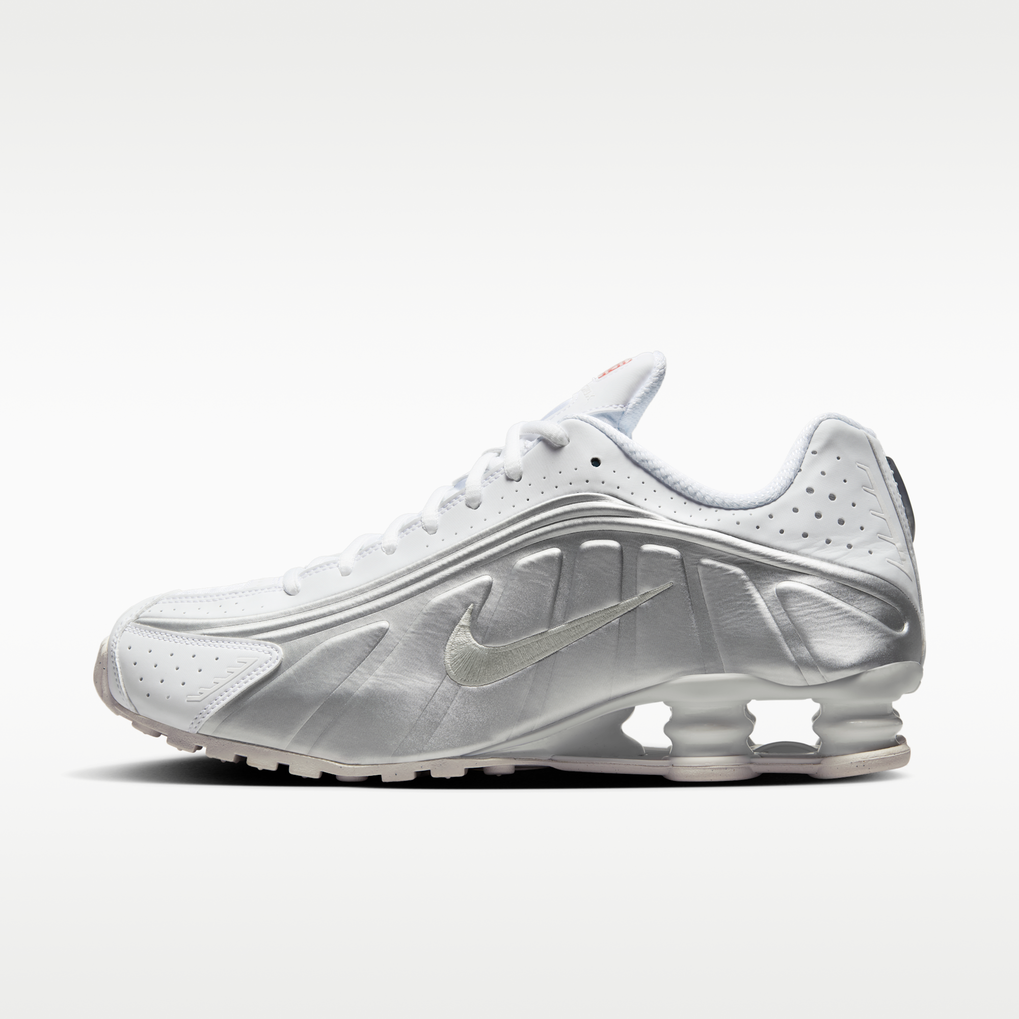 Nike Shox R4 - Λευκό/Λευκό/Bright Crimson/Metallic Silver - 1