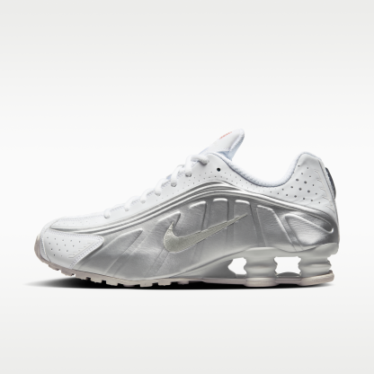 Nike Shox R4 - Λευκό/Λευκό/Bright Crimson/Metallic Silver - 1