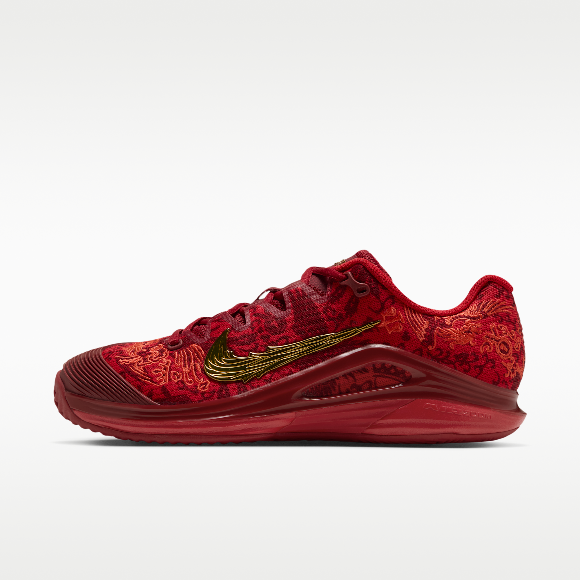 Nike Vapor 12 "Qinwen Zheng" - University Red/Tough Red/Picante Red/Metallic Gold - 1