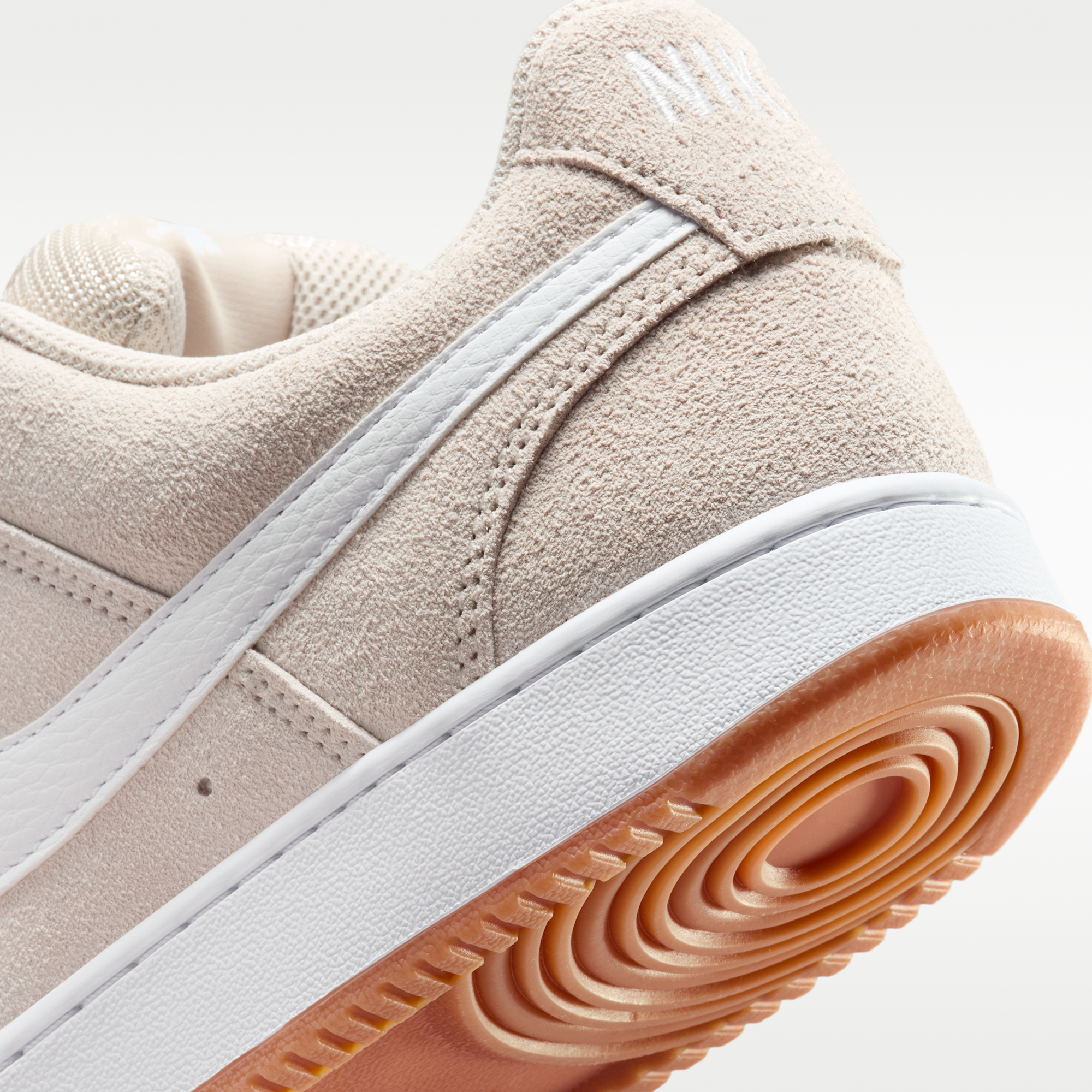 Nike Court Vision Low FL - Light Orewood Brown/Gum Medium Brown/Λευκό - 8