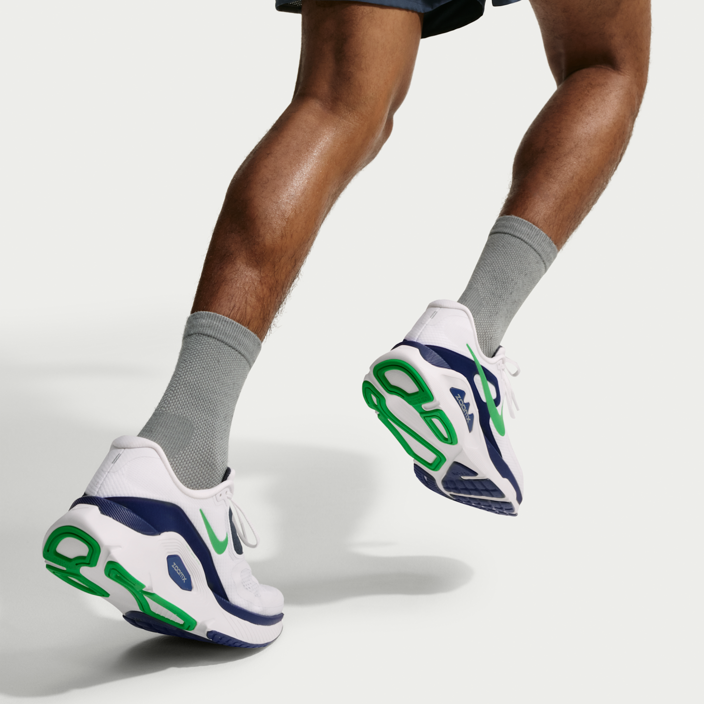 Nike Structure Plus - Λευκό/Midnight Navy/Summit White/Green Spark - 9