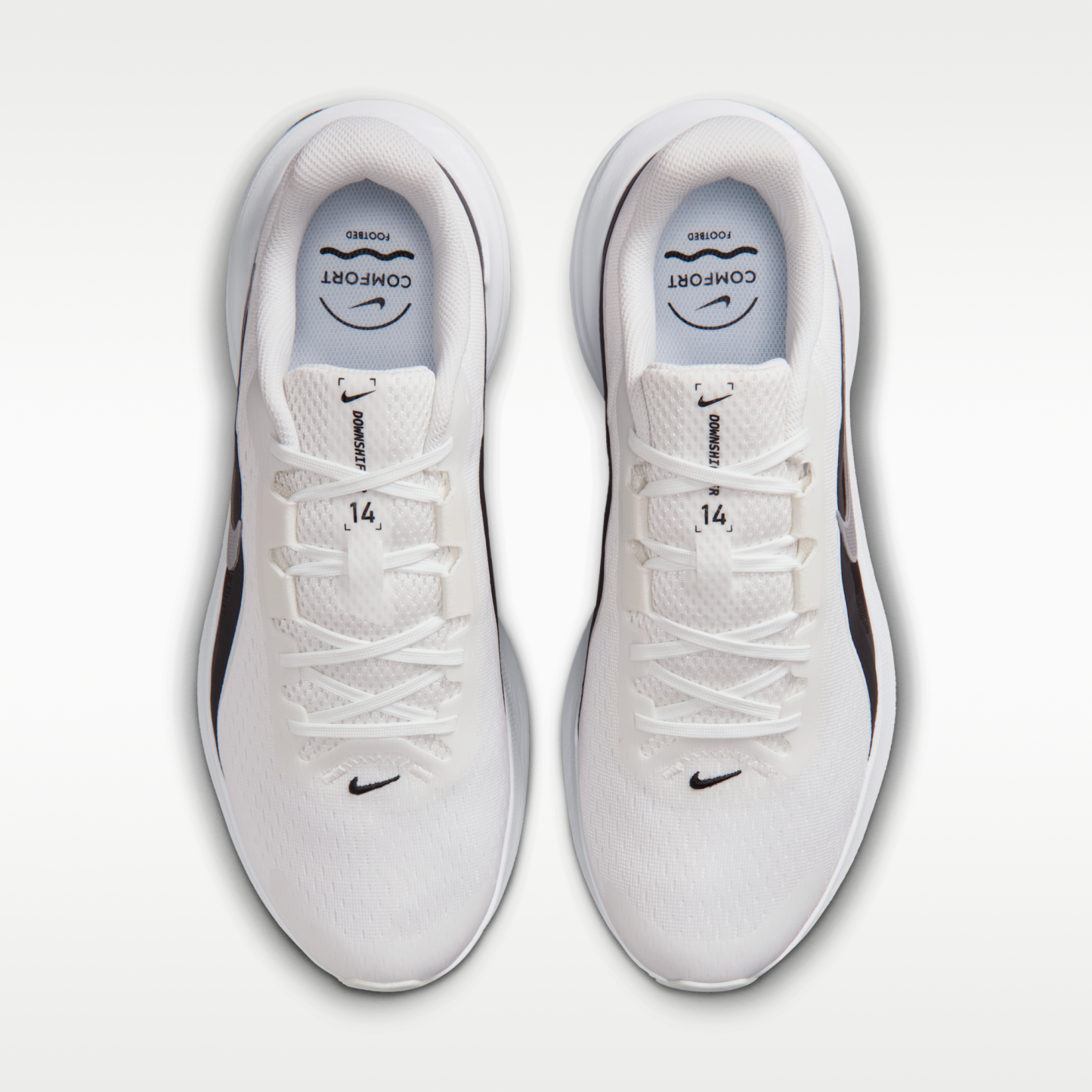 Nike Downshifter 14 - Summit White/Μαύρο/Λευκό/Metallic Silver - 4