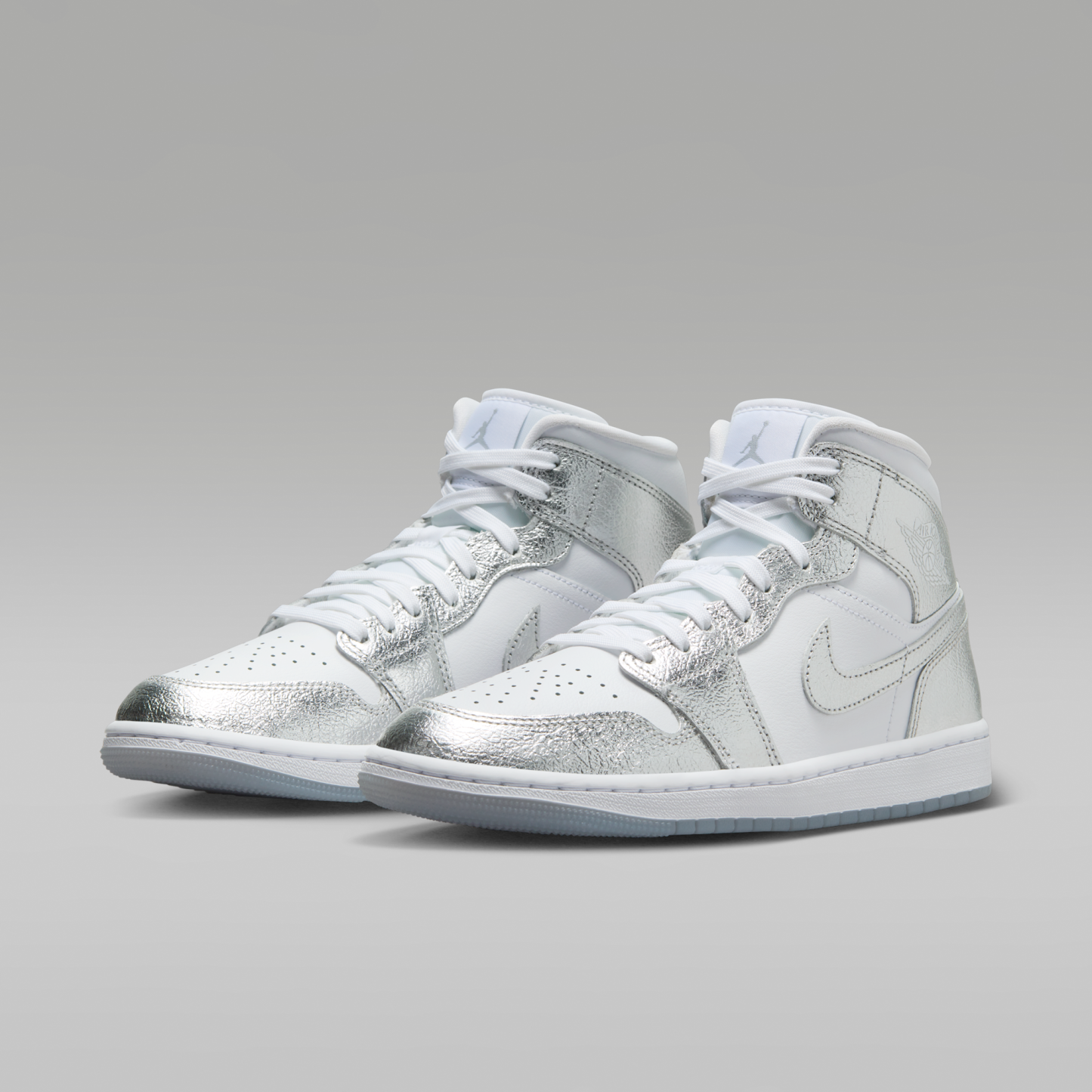Air Jordan 1 Mid SE - Λευκό/Wolf Grey/Metallic Silver - 5