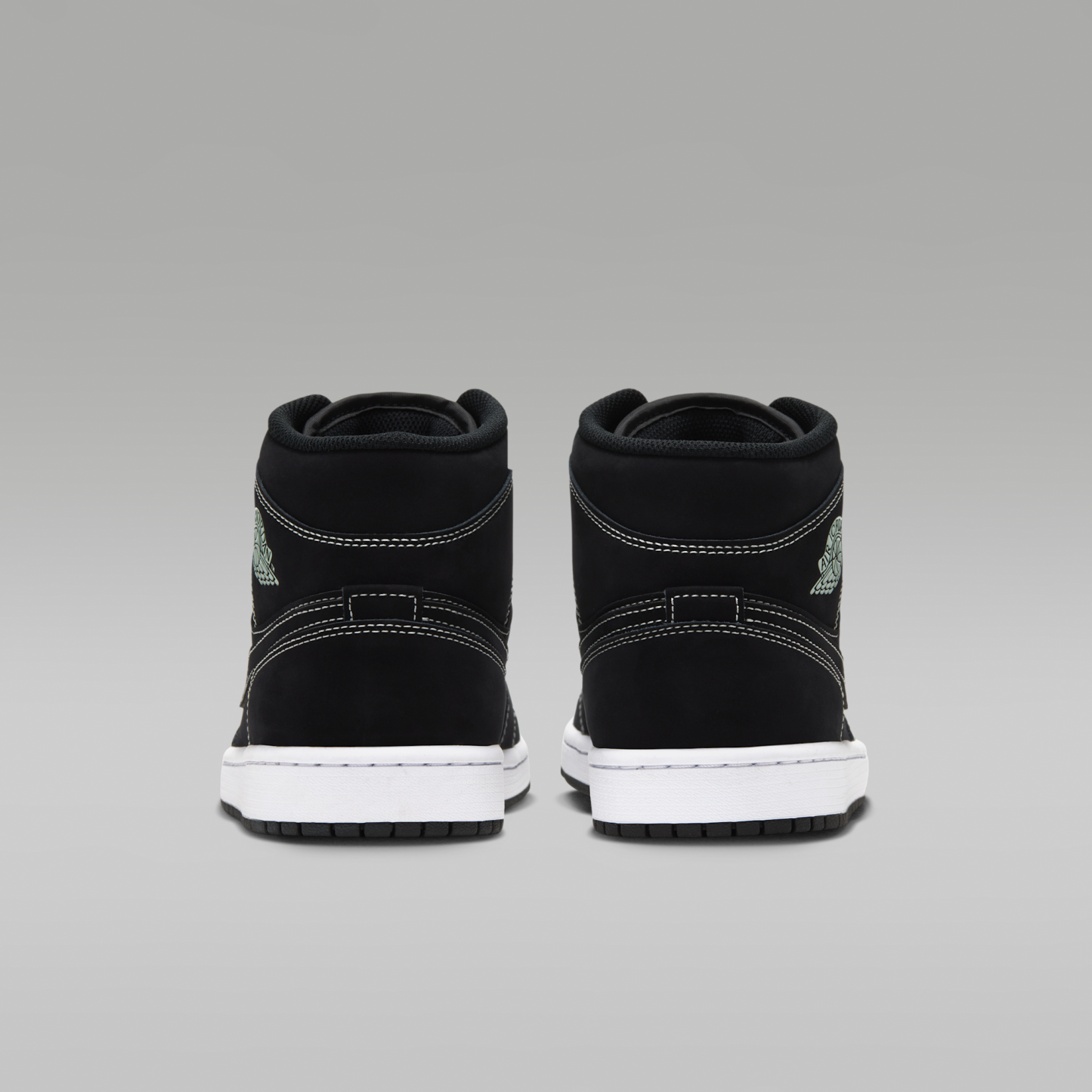 Air Jordan 1 Mid - Μαύρο/Μαύρο/Pistachio Frost - 6