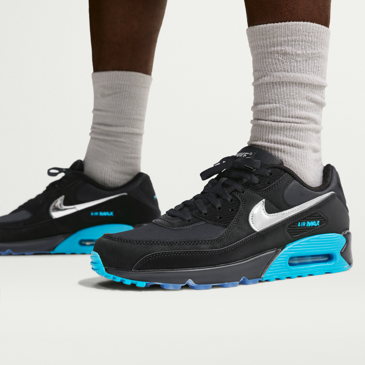 Nike Air Max 90 Premium "Scorpion" - Μαύρο/Gamma Blue/Ice/Chrome - 9