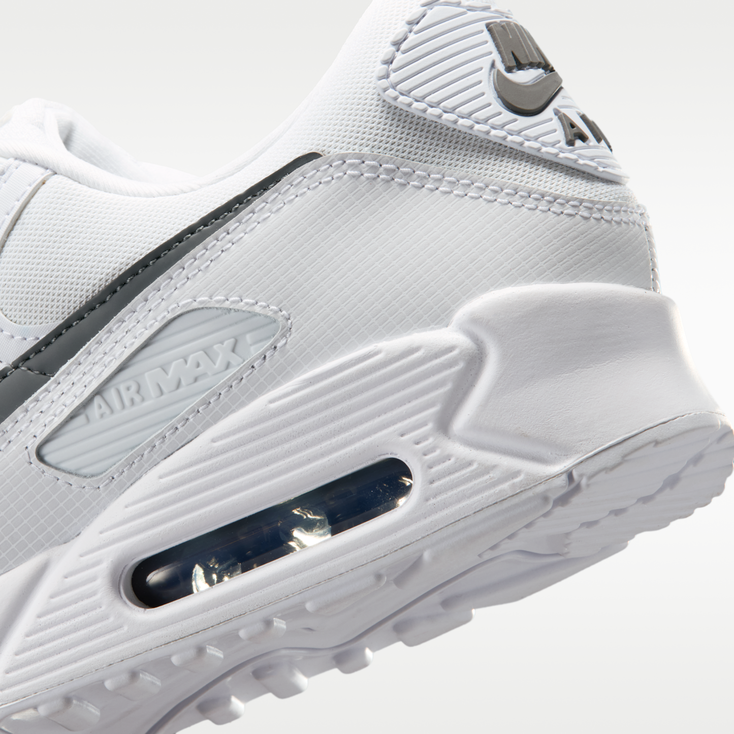 Nike Air Max 90 - Λευκό/Λευκό/Smoke Grey - 8