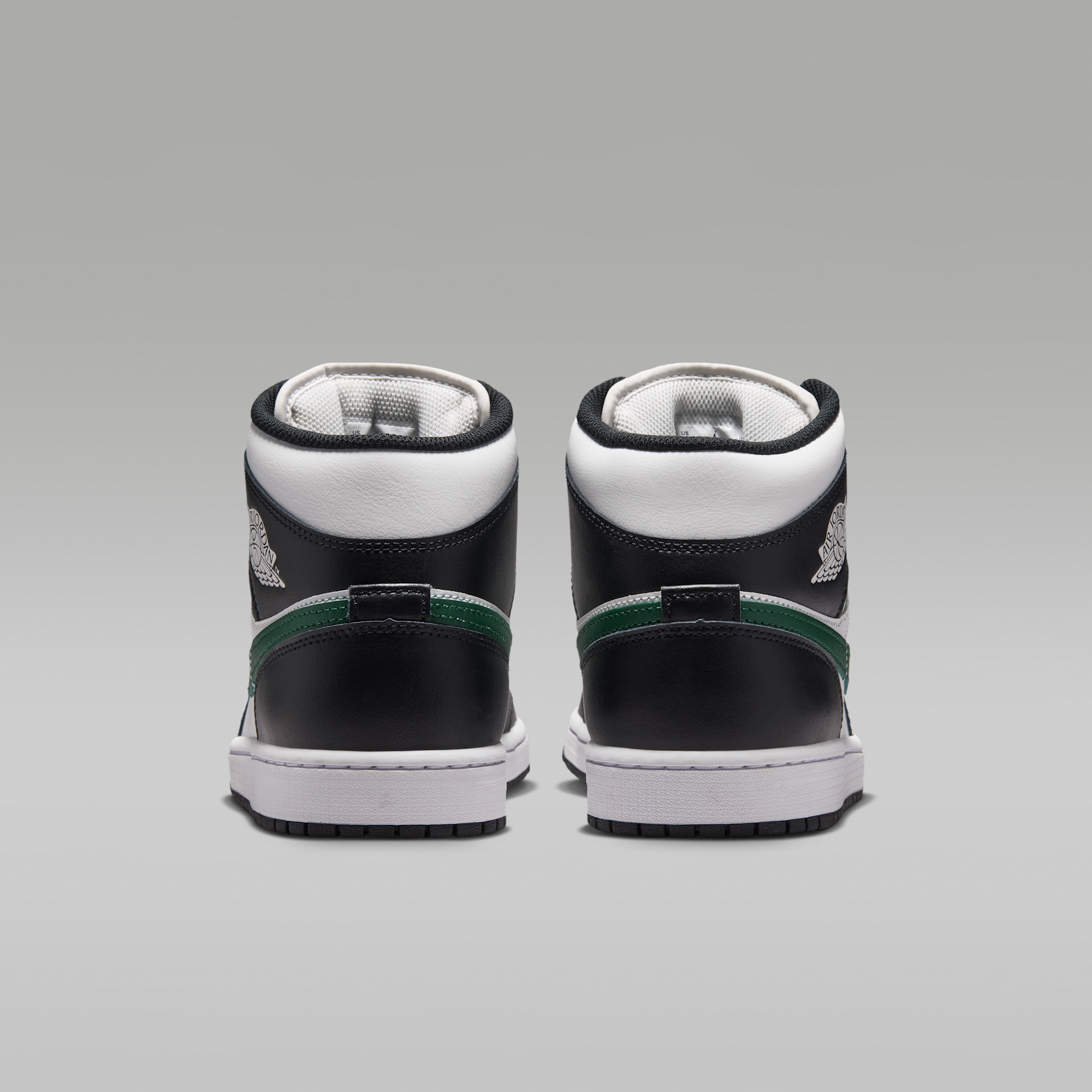 Air Jordan 1 Mid - Μαύρο/Gorge Green/Summit White - 6