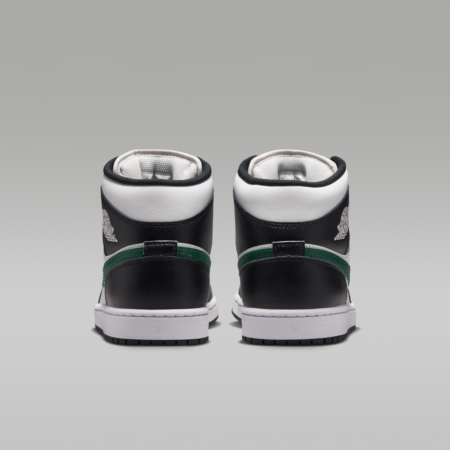 Air Jordan 1 Mid - Μαύρο/Gorge Green/Summit White - 6