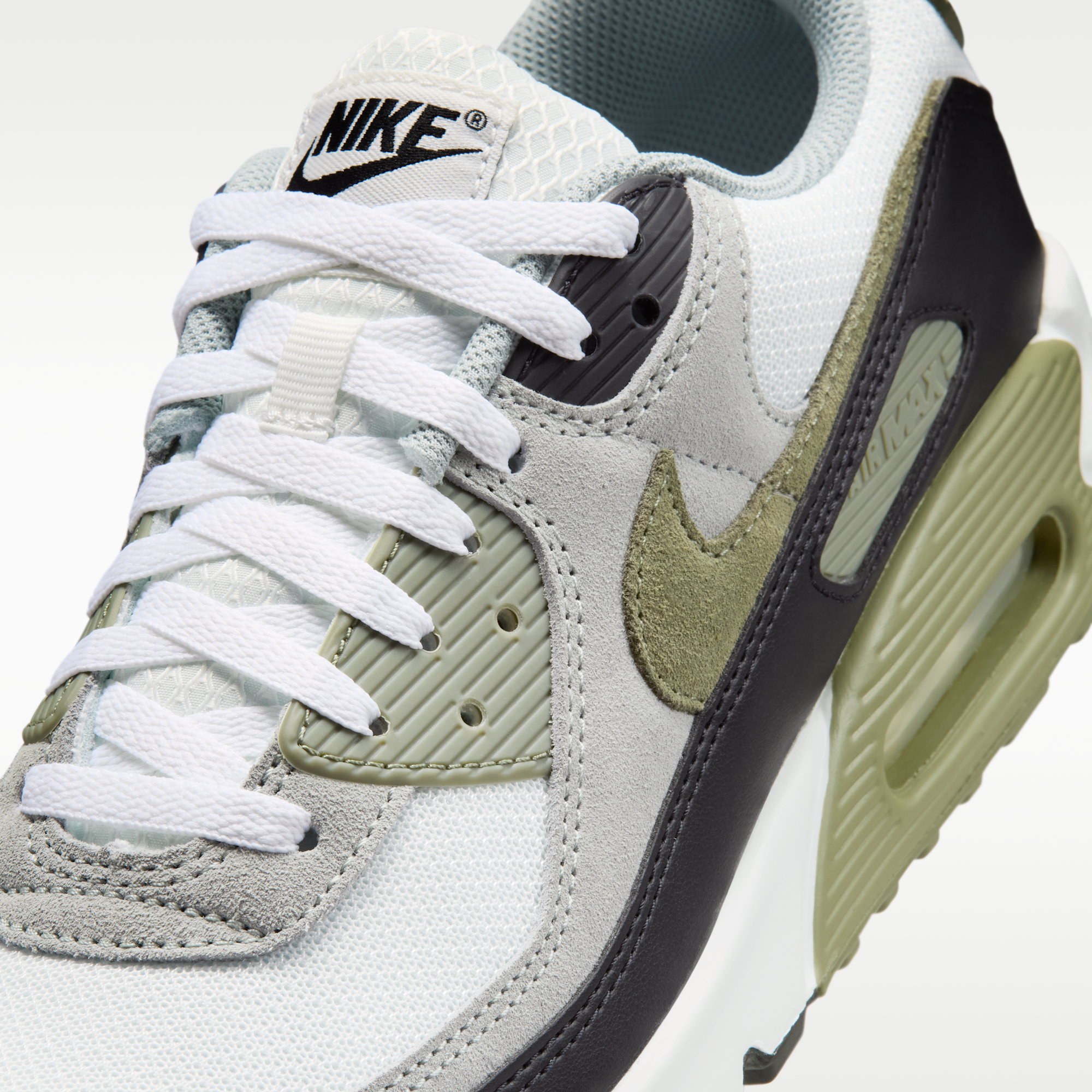 Nike Air Max 90 - Summit White/Light Pumice/Μαύρο/Silver Sage - 7