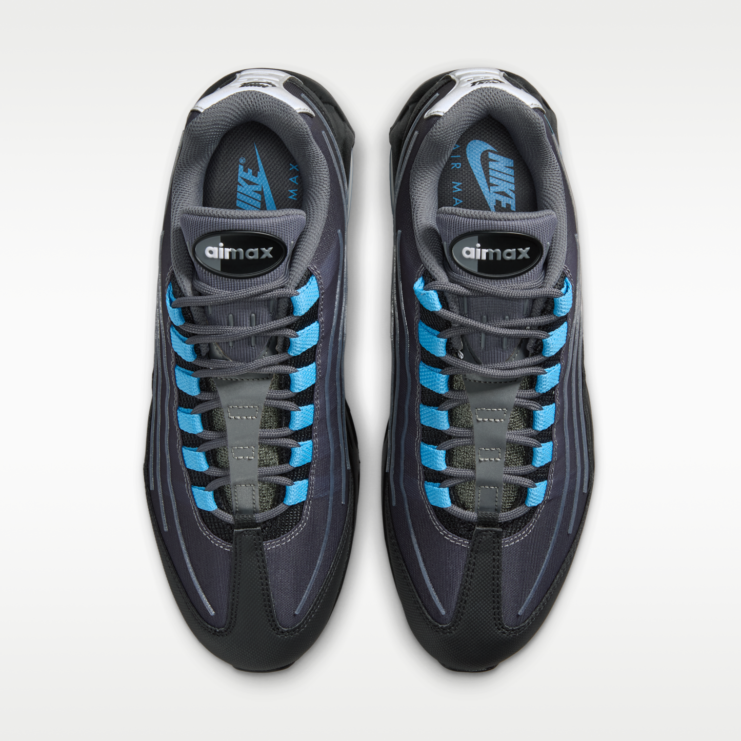 Nike Air Max 95 Big Bubble Tech - Μαύρο/Iron Grey/Metallic Silver/University Blue - 4