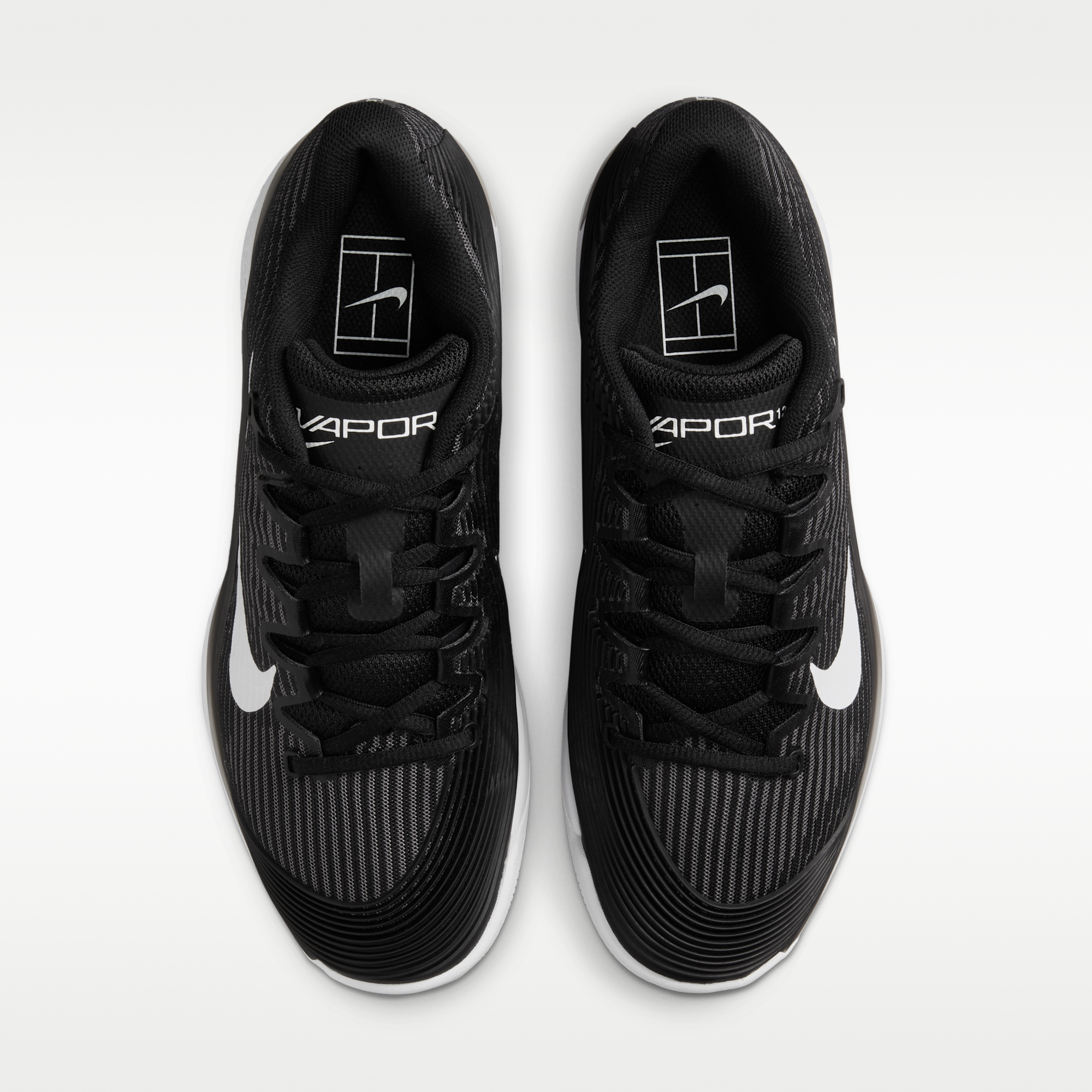 Nike Vapor 12 - Μαύρο/Dark Smoke Grey/Λευκό - 4