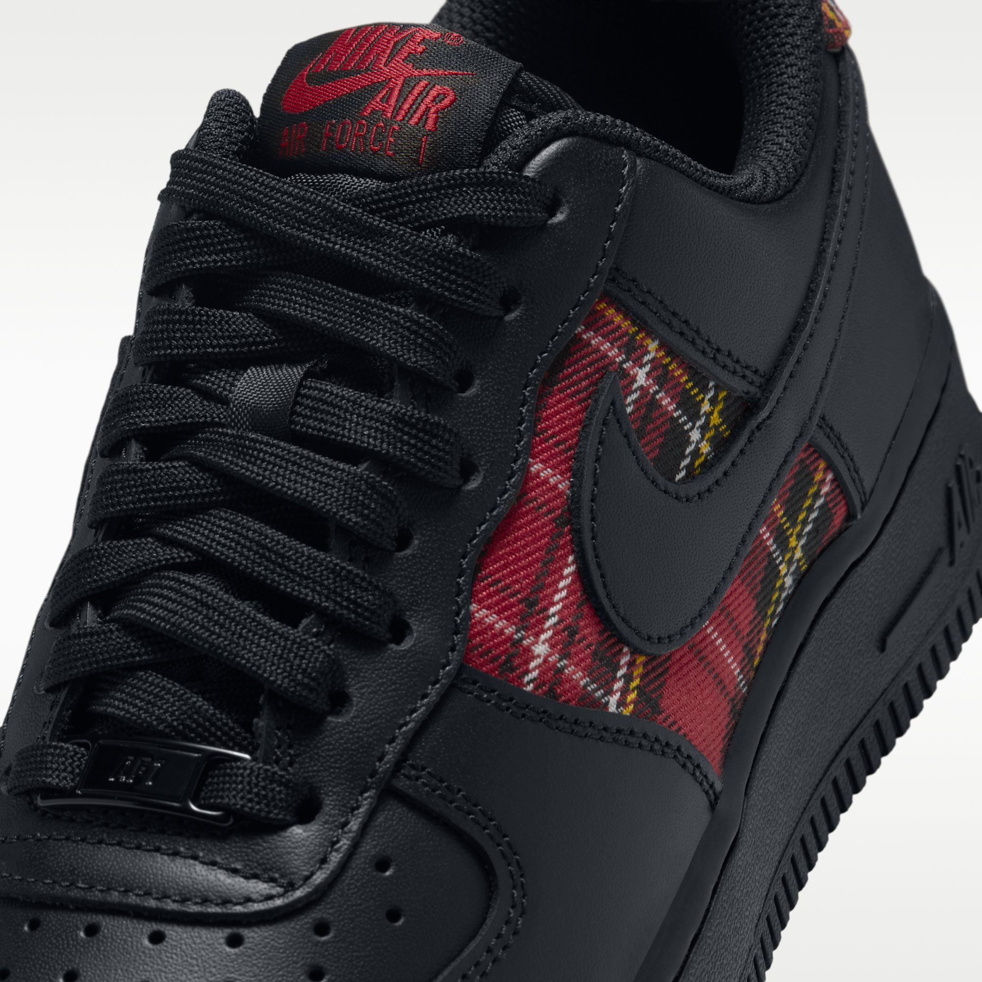 Nike Air Force 1 '07 "Plaid" - Μαύρο/Tough Red/Λευκό/Μαύρο - 7