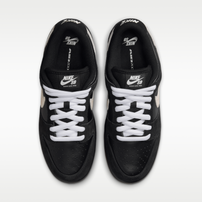 Nike SB Dunk Low Pro - Μαύρο/Μαύρο/Gum Light Brown/Λευκό - 4