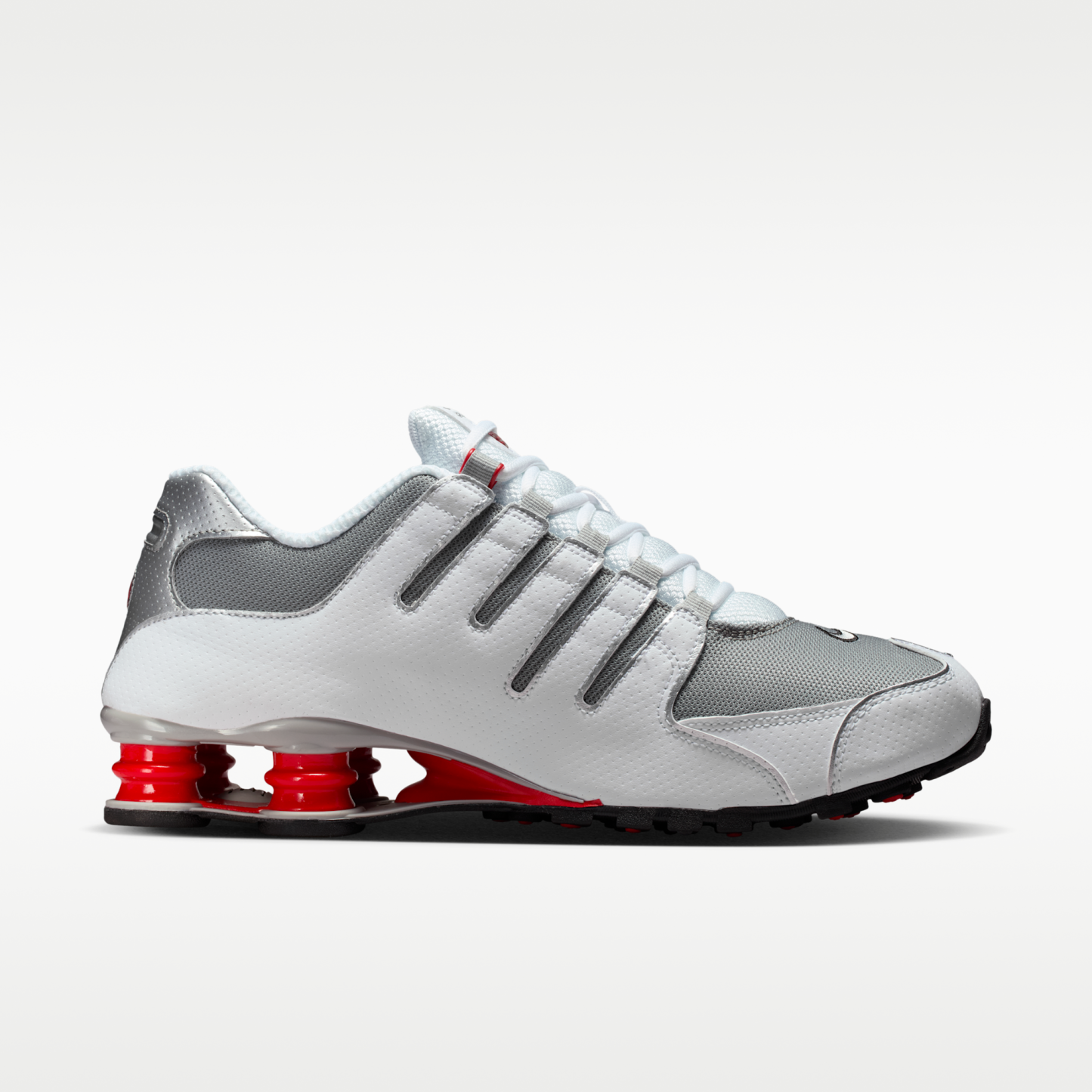 Nike Shox NZ - Λευκό/Sport Red/Cool Grey/Metallic Silver - 3