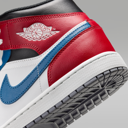 Air Jordan 1 Mid - True Blue/Varsity Red/Μαύρο/Summit White - 8