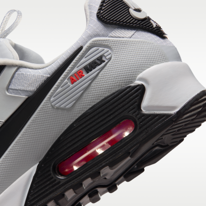 Nike Air Max 90 Drift - Pure Platinum/Bright Crimson/Μαύρο - 8