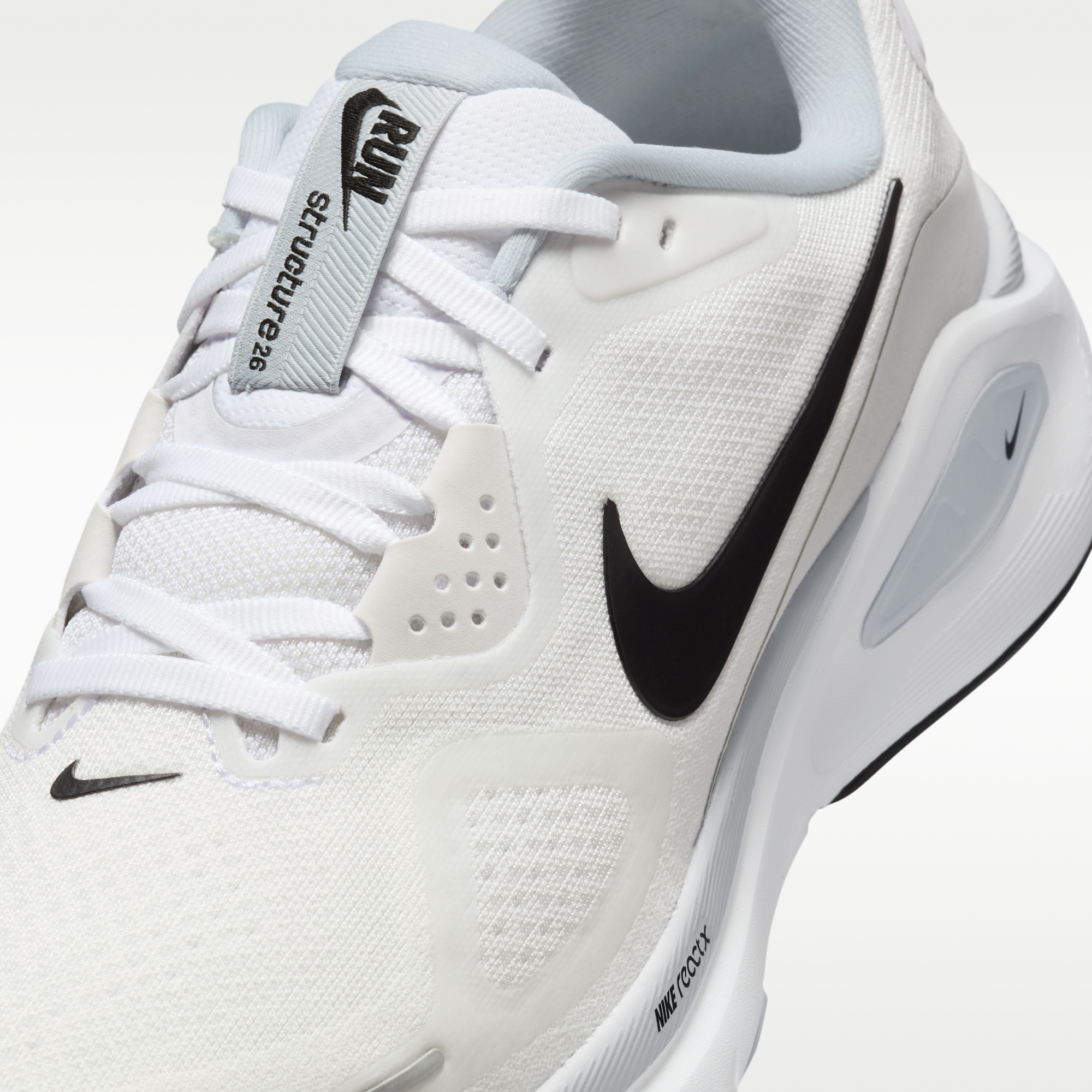 Nike Structure 26 - Λευκό/Pure Platinum/Μαύρο - 7