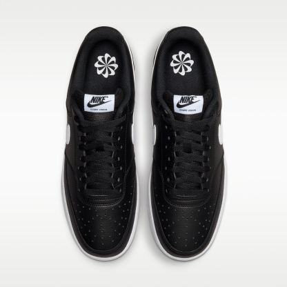 Nike Court Vision Low Next Nature - Μαύρο/Μαύρο/Λευκό - 4