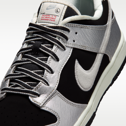 Nike Dunk Low Retro - Metallic Silver/Μαύρο/Sail/Metallic Silver - 7