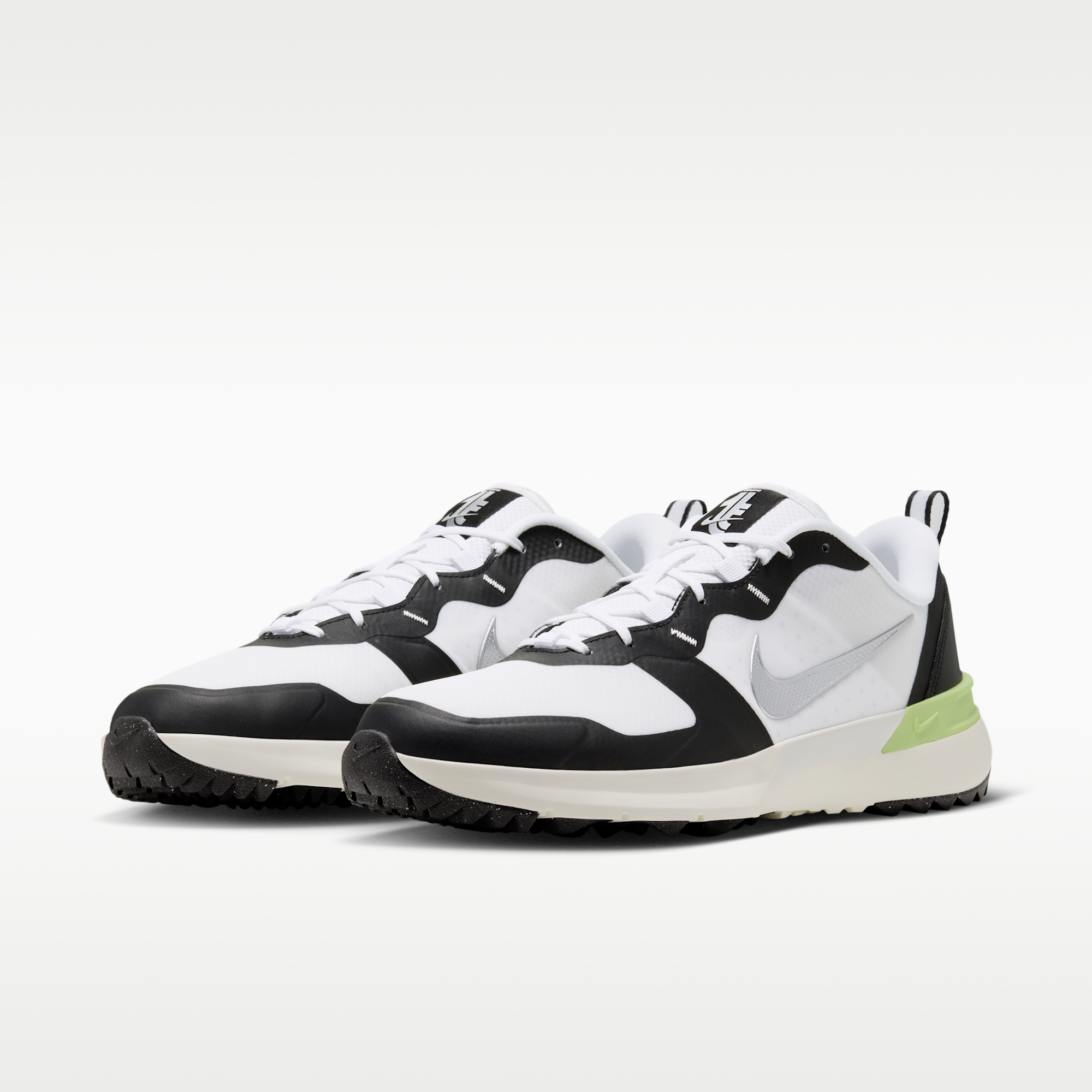 Nike Tempo G - Λευκό/Μαύρο/Light Lemon Twist/Metallic Silver - 5