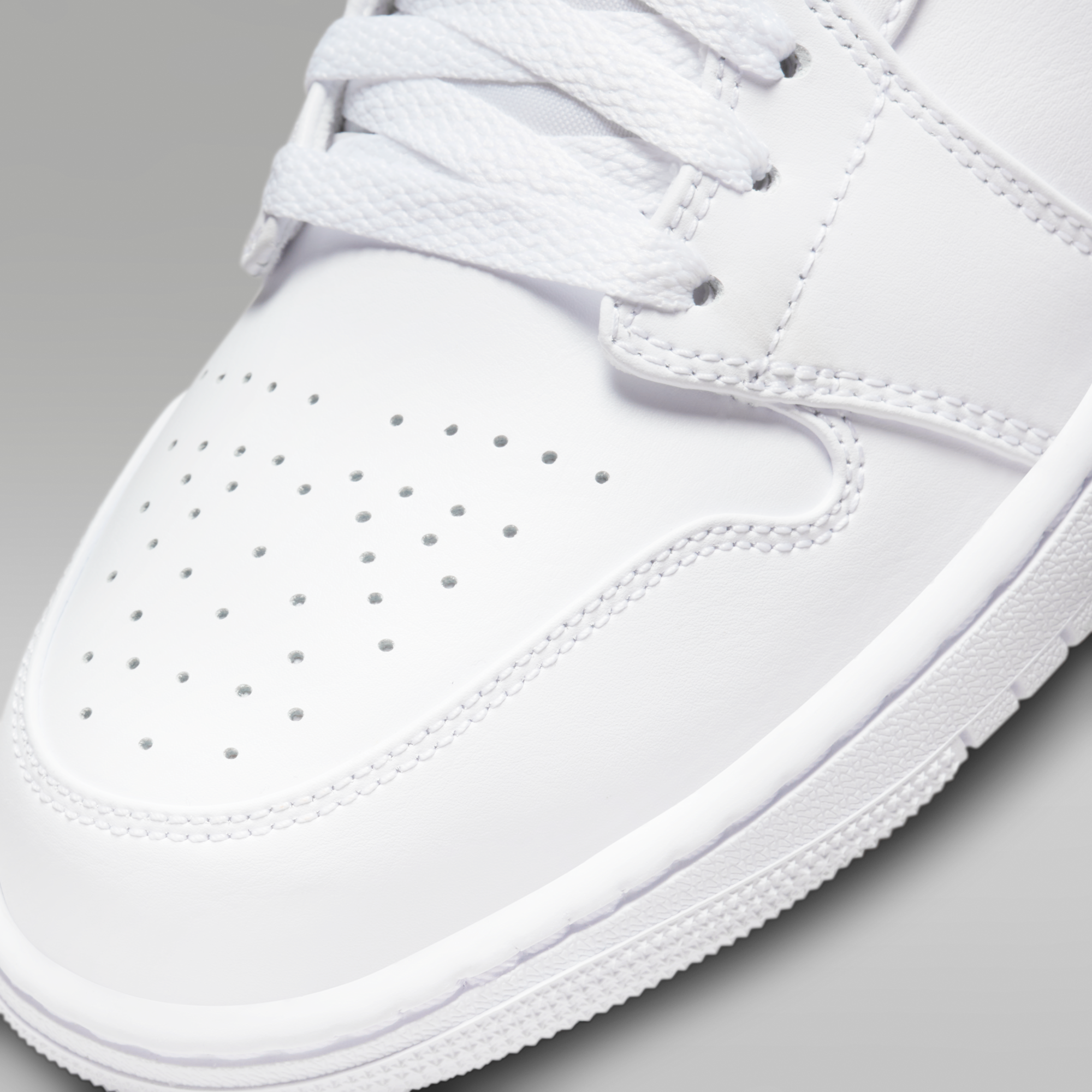 Air Jordan 1 Mid - Λευκό/Λευκό/Λευκό - 7