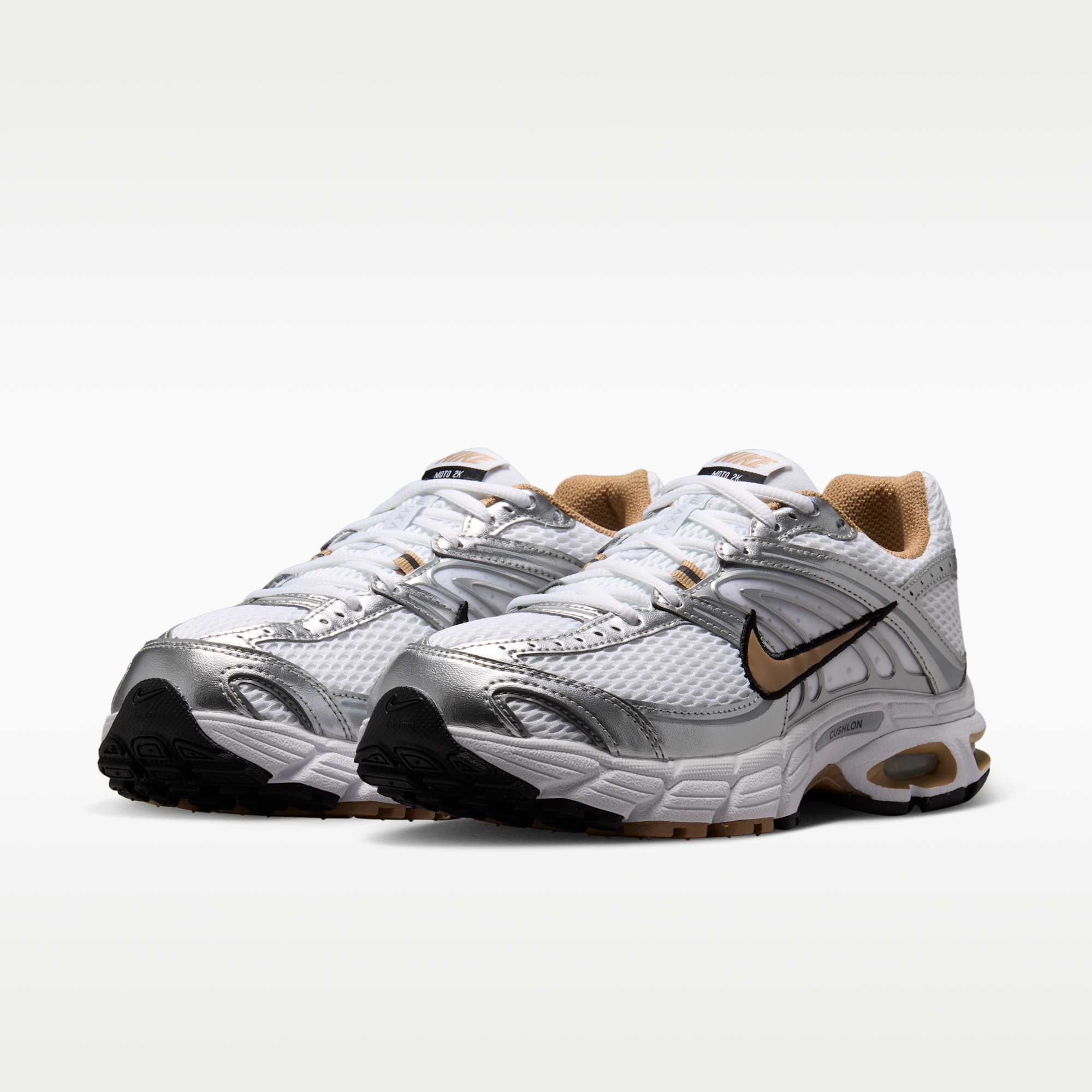 Nike Air Max Moto 2K - Λευκό/Metallic Silver/Μαύρο/British Khaki - 5