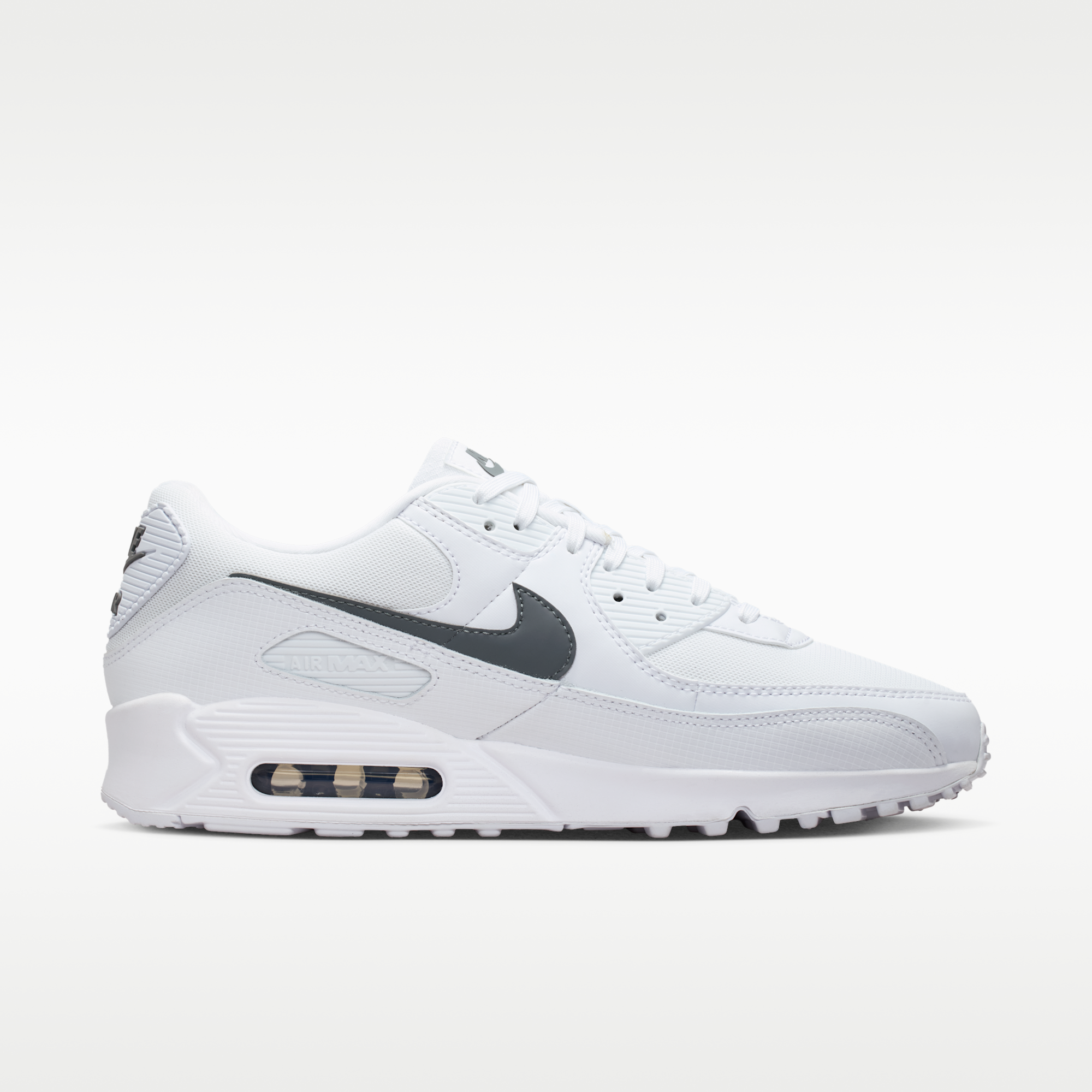 Nike Air Max 90 - Λευκό/Λευκό/Smoke Grey - 3