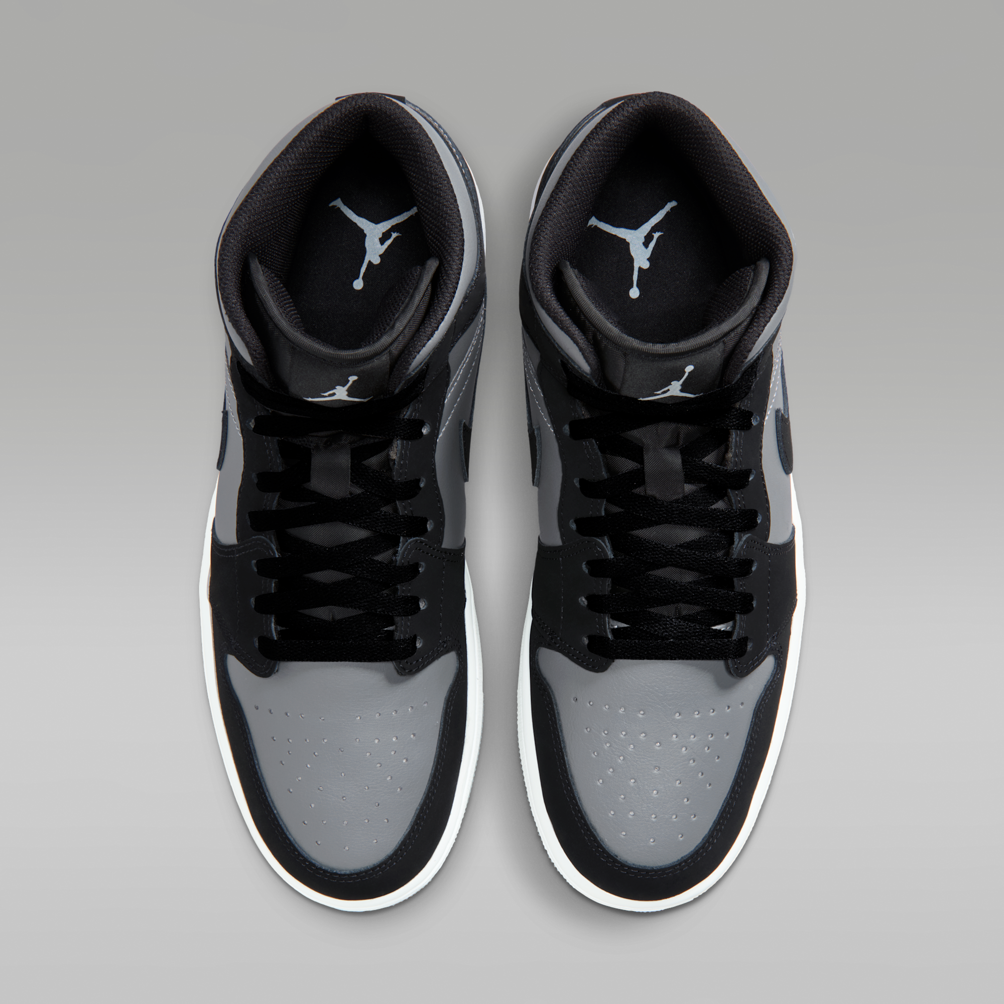 Air Jordan 1 Mid - Μαύρο/Cool Grey/Light Armory Blue/Μαύρο - 4