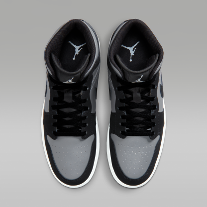 Air Jordan 1 Mid - Μαύρο/Cool Grey/Light Armory Blue/Μαύρο - 4
